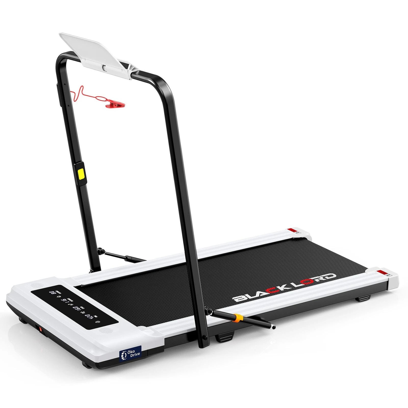 1 Black Lord Treadmill 2 IN 1 Electric Walking Pad Hydraulic Foldable 40cm Belt - White, 1 of 10