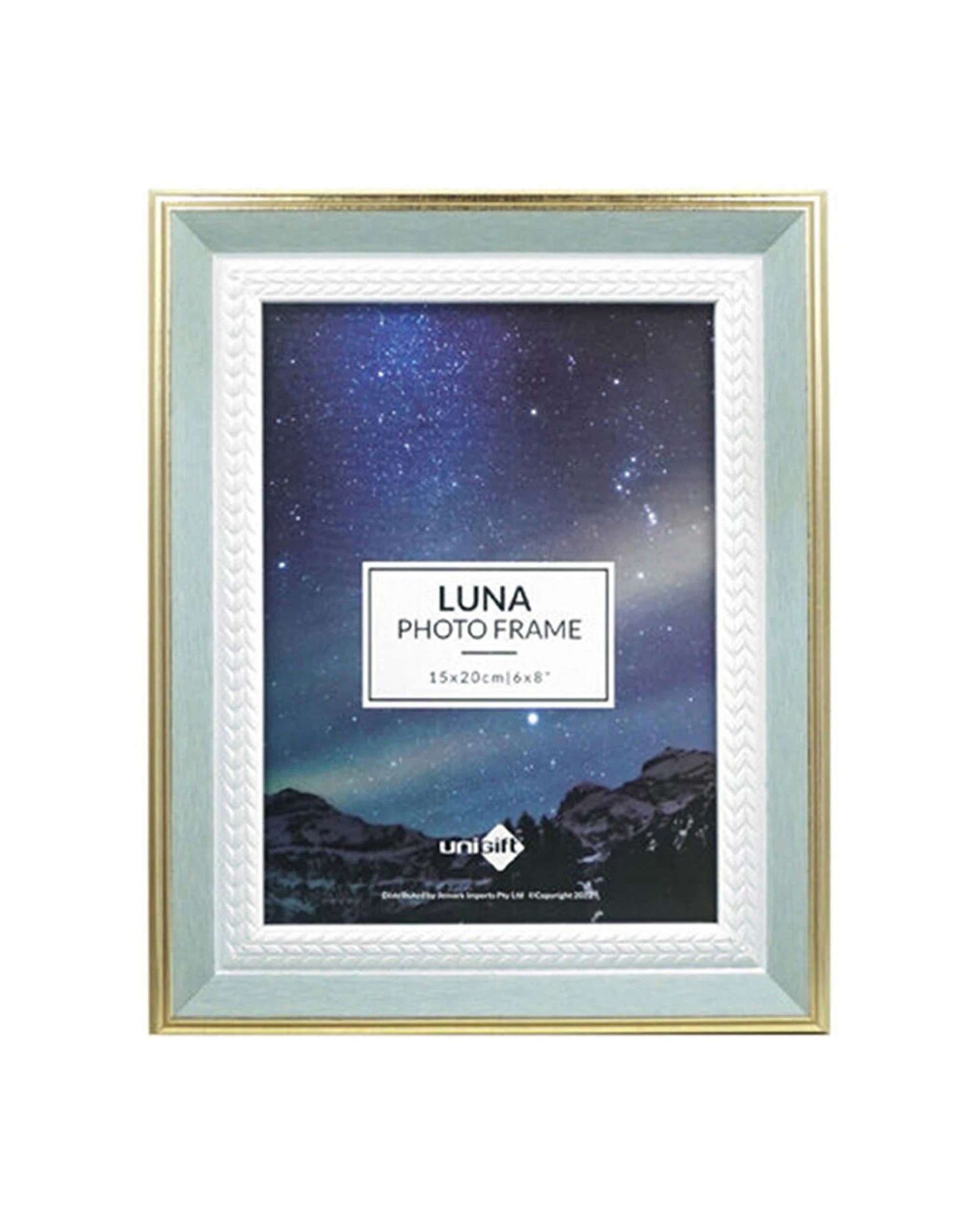 1 Unigift Luna Trim Border Glass Picture Photo Frame 15x20cm - Green, 1 of 1