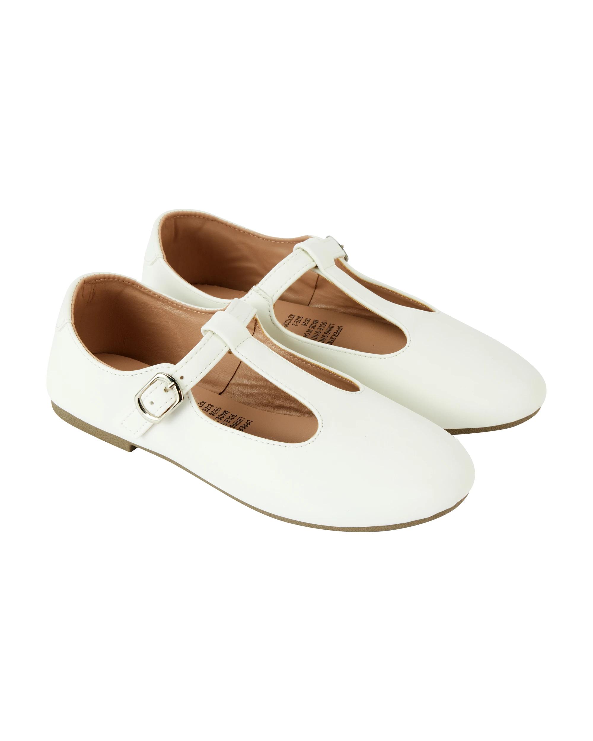 4 Senior T-Bar Flats White, 4 of 5
