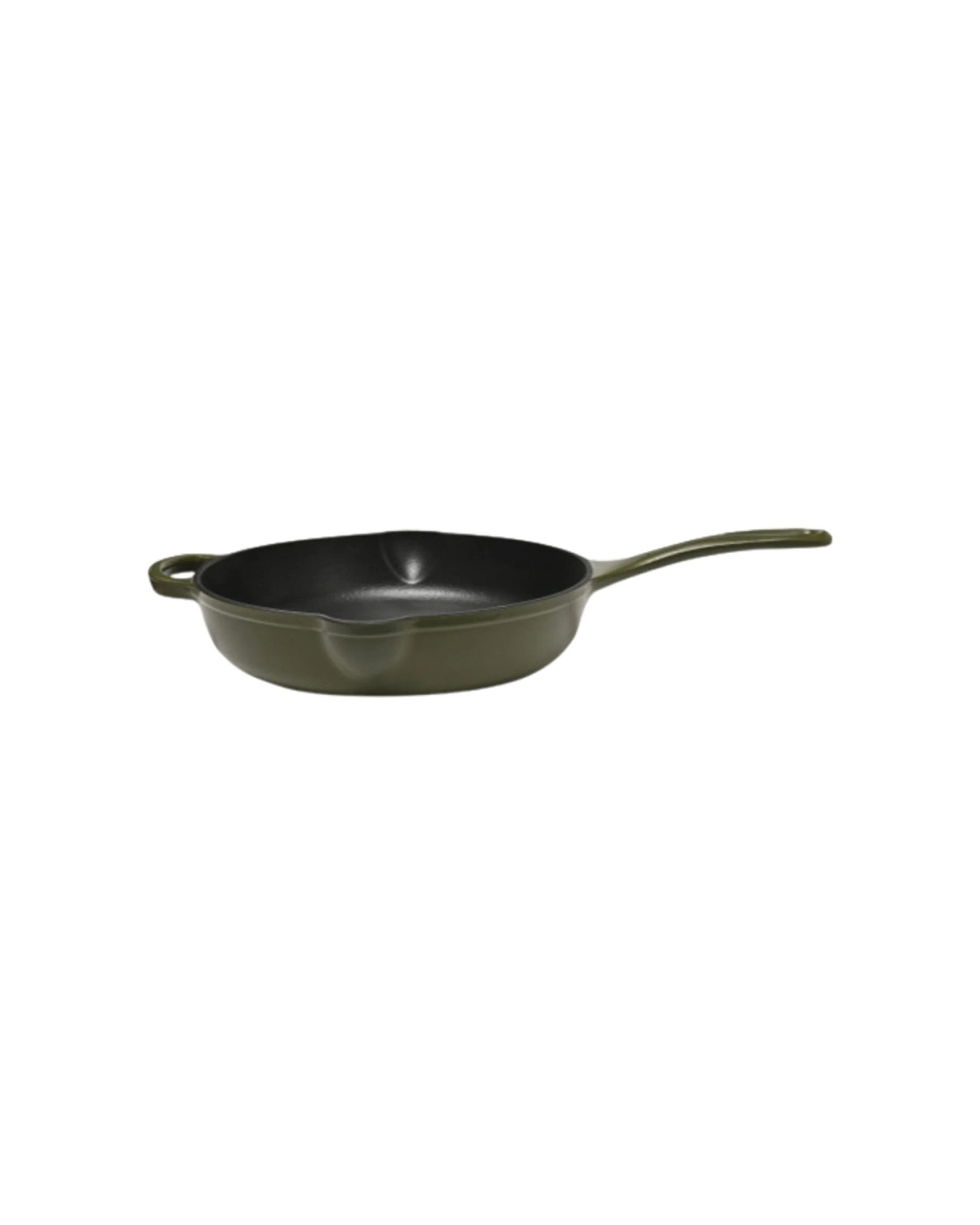 3 Classica Cast Iron Skillet Enamel Coating Griddle 28cm - Green, 3 of 4