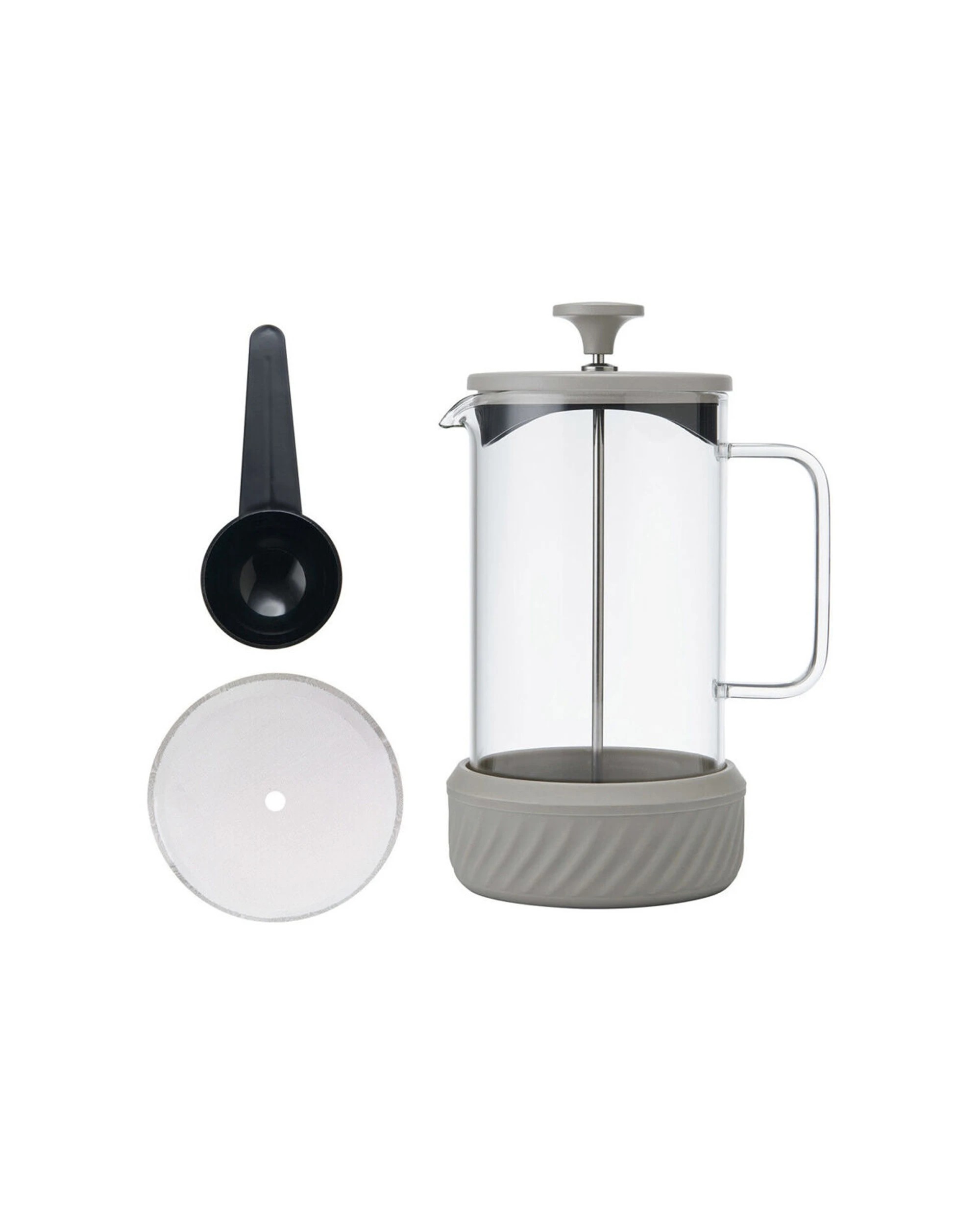 1 La Cafetiere 3pc Zero 8-Cup No Mess French Press Coffee Brewer 1L Latte - Brown, 1 of 8