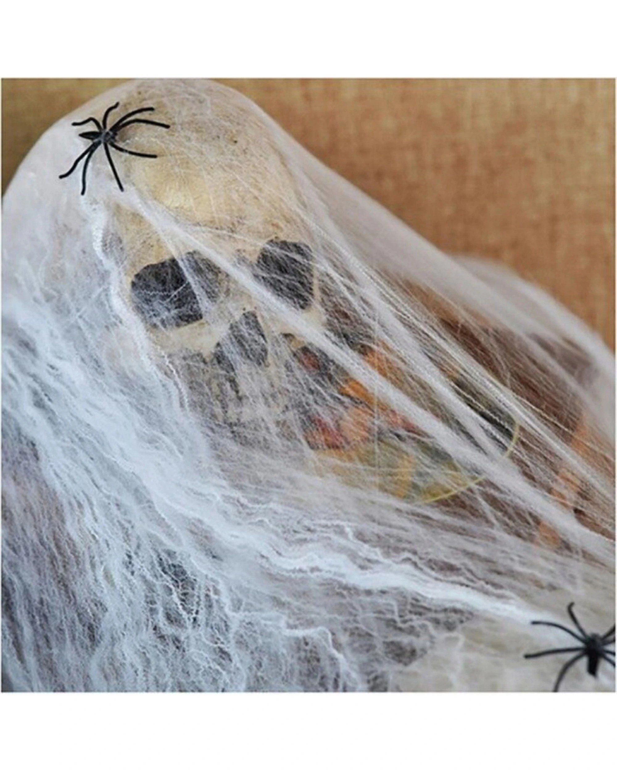 3 Partyrama Stretchy White Spider Web Decoration, 3 of 3