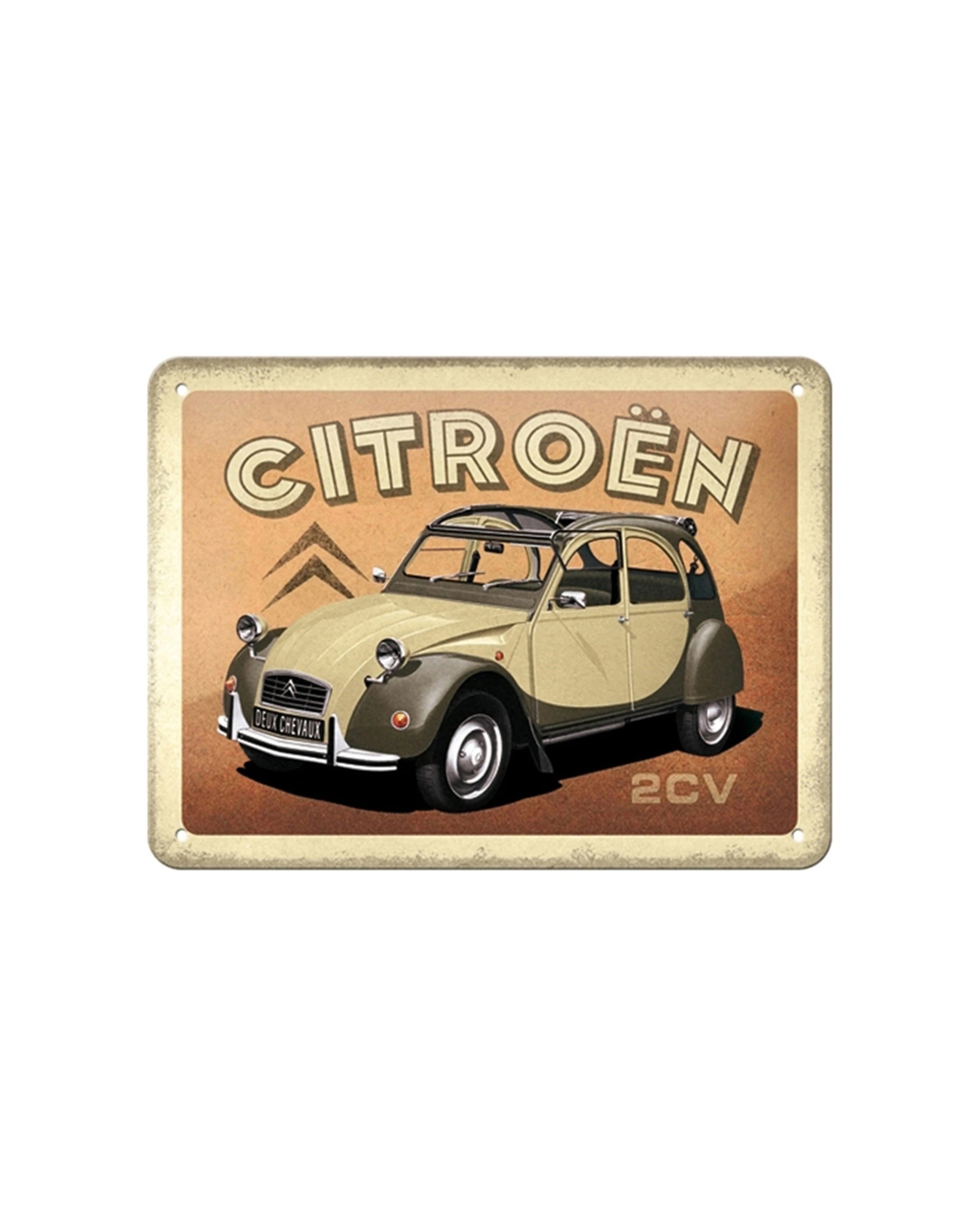 1 Nostalgic-Art 15x20cm Small Metal Sign - Citroen 2cv - Multi, 1 of 3