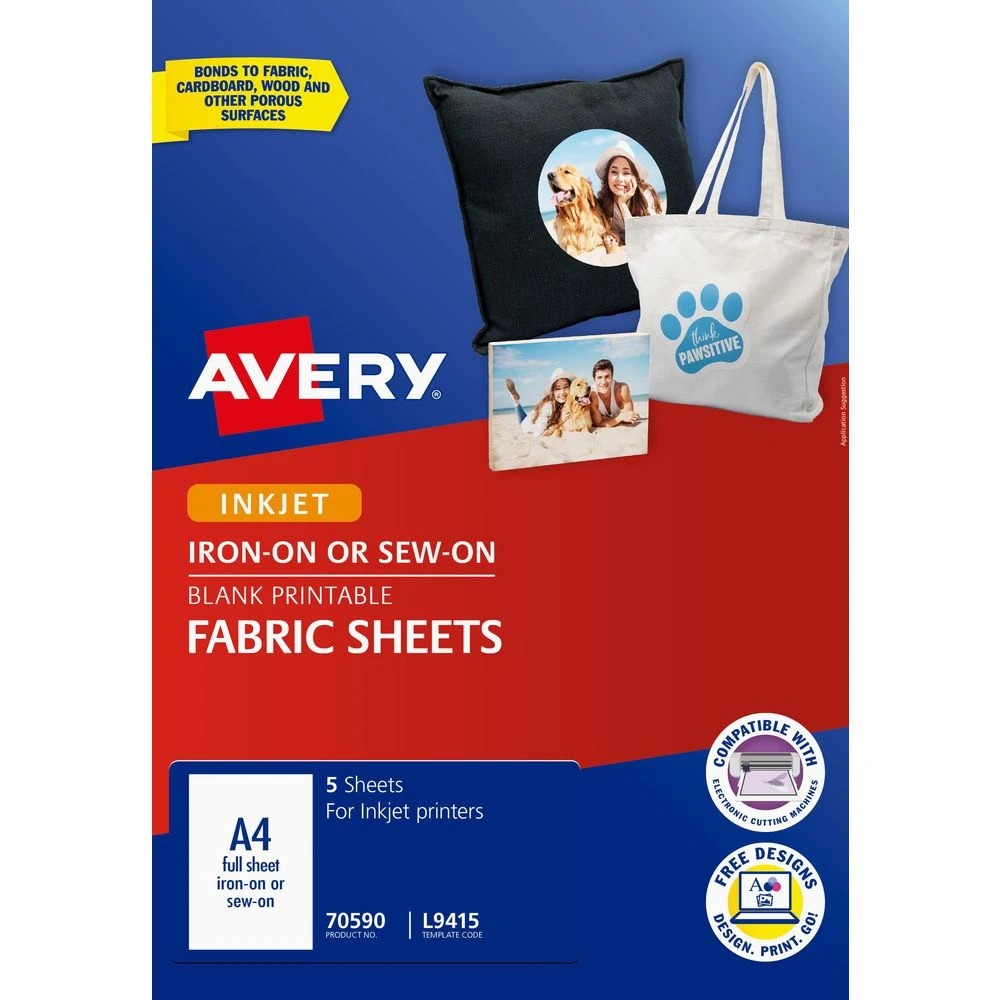 2 Avery 1UP Iron On Fabric Transfers 5 Pack, 2 of 8