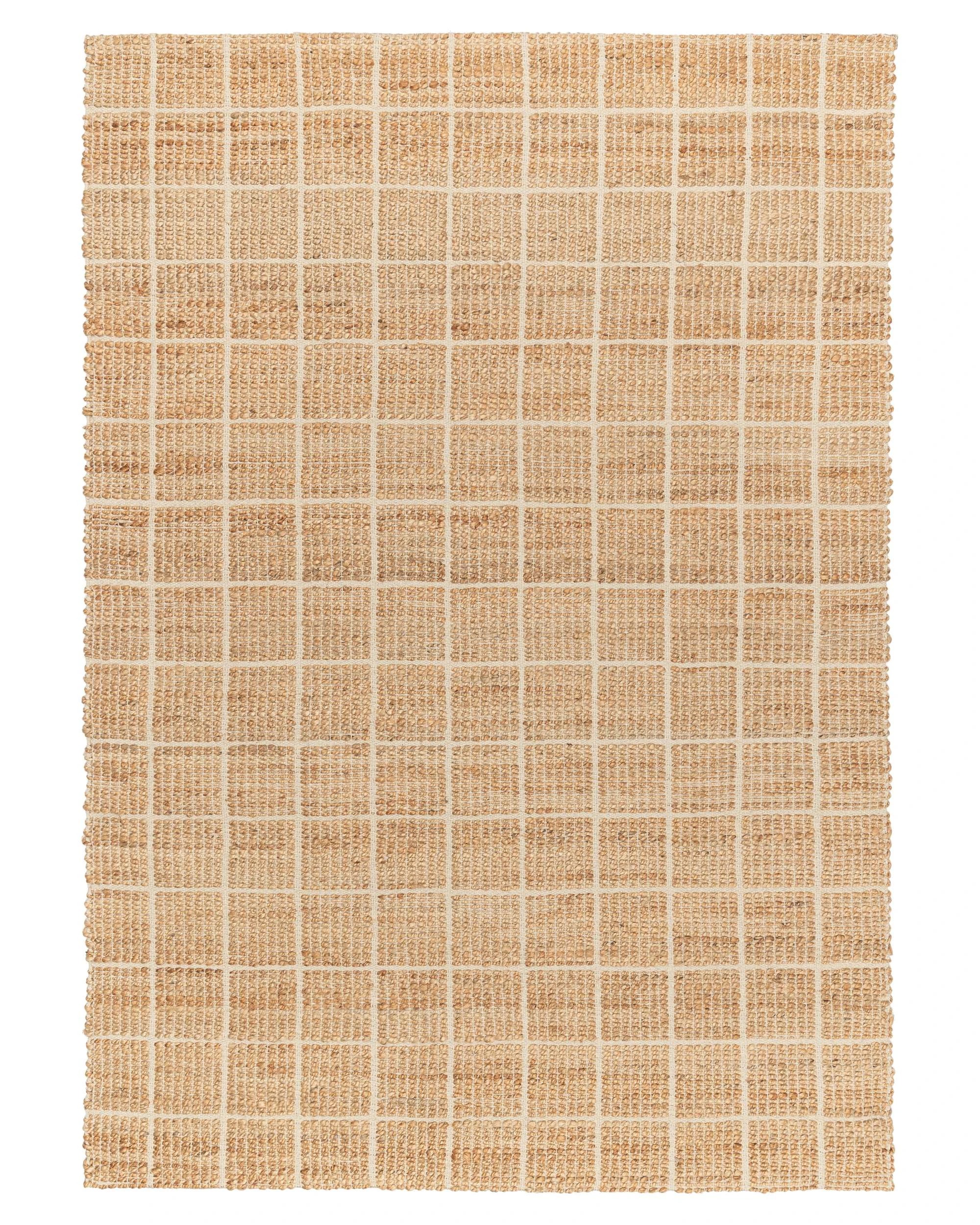 1 Loopsie Blumenau Natural Grid Rug-280cm x 190cm - Beige, 1 of 8
