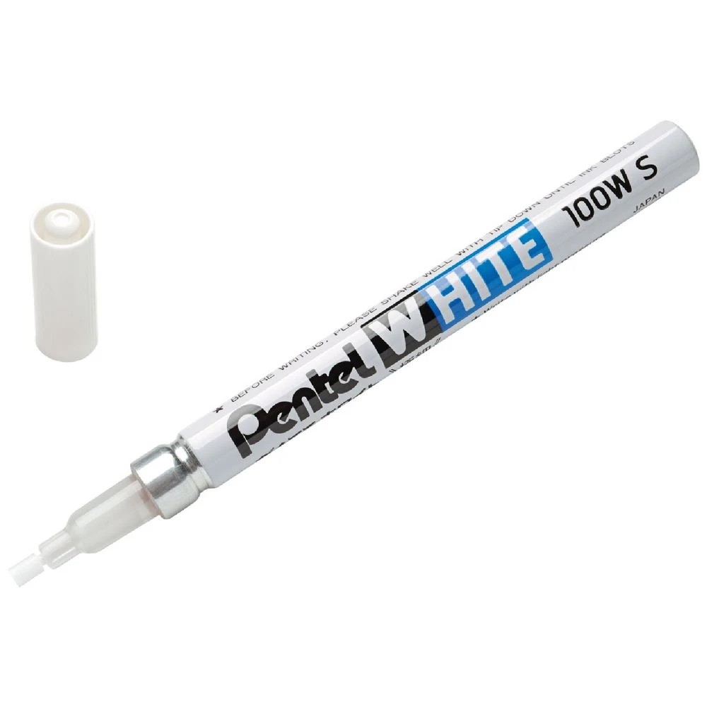 3 Pentel 100W-S Bullet Marker White, 3 of 5