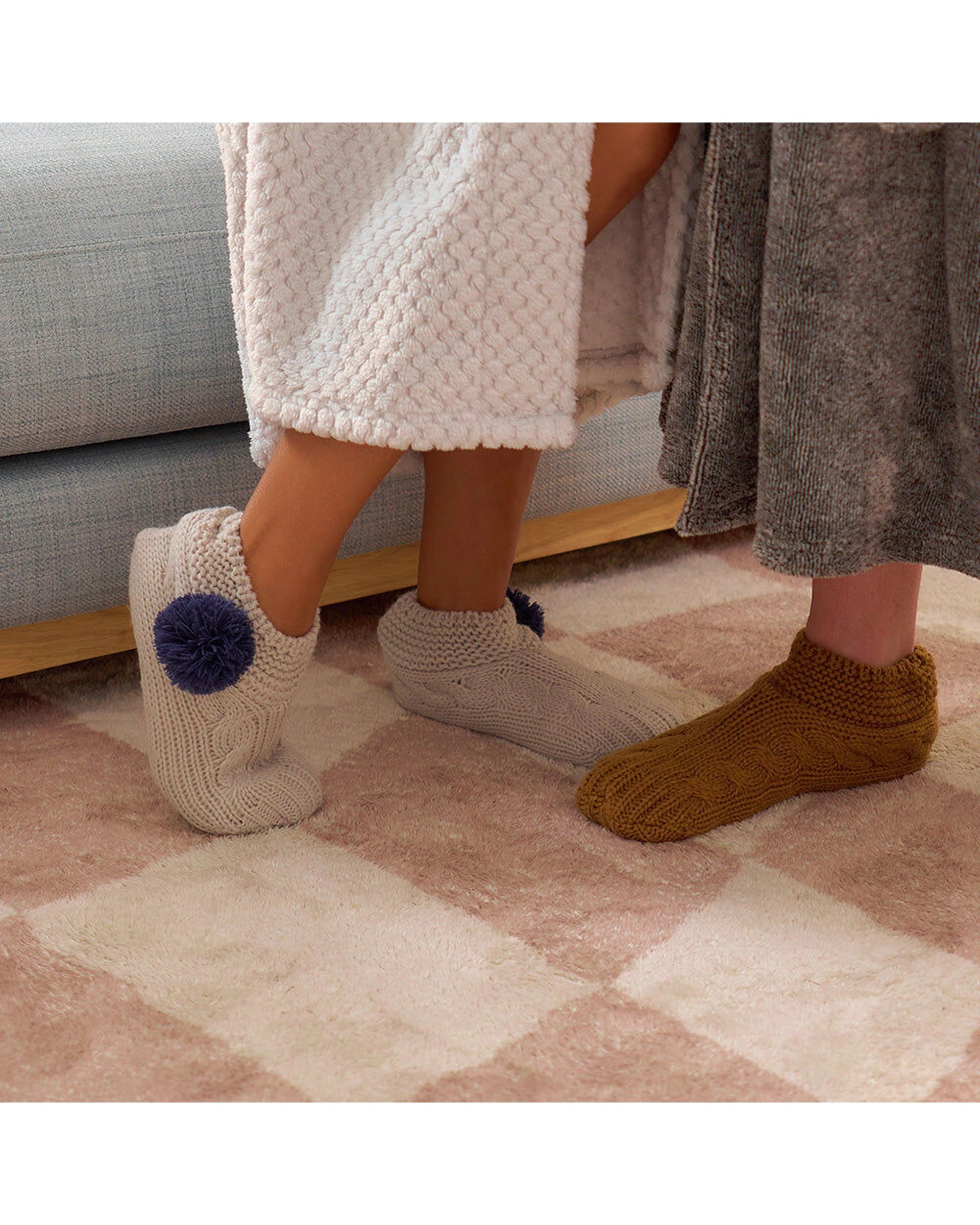 2 Annabel Trends Bedroom Slouchy Slip-On Slippers One Size - 9 - Grey, 2 of 4