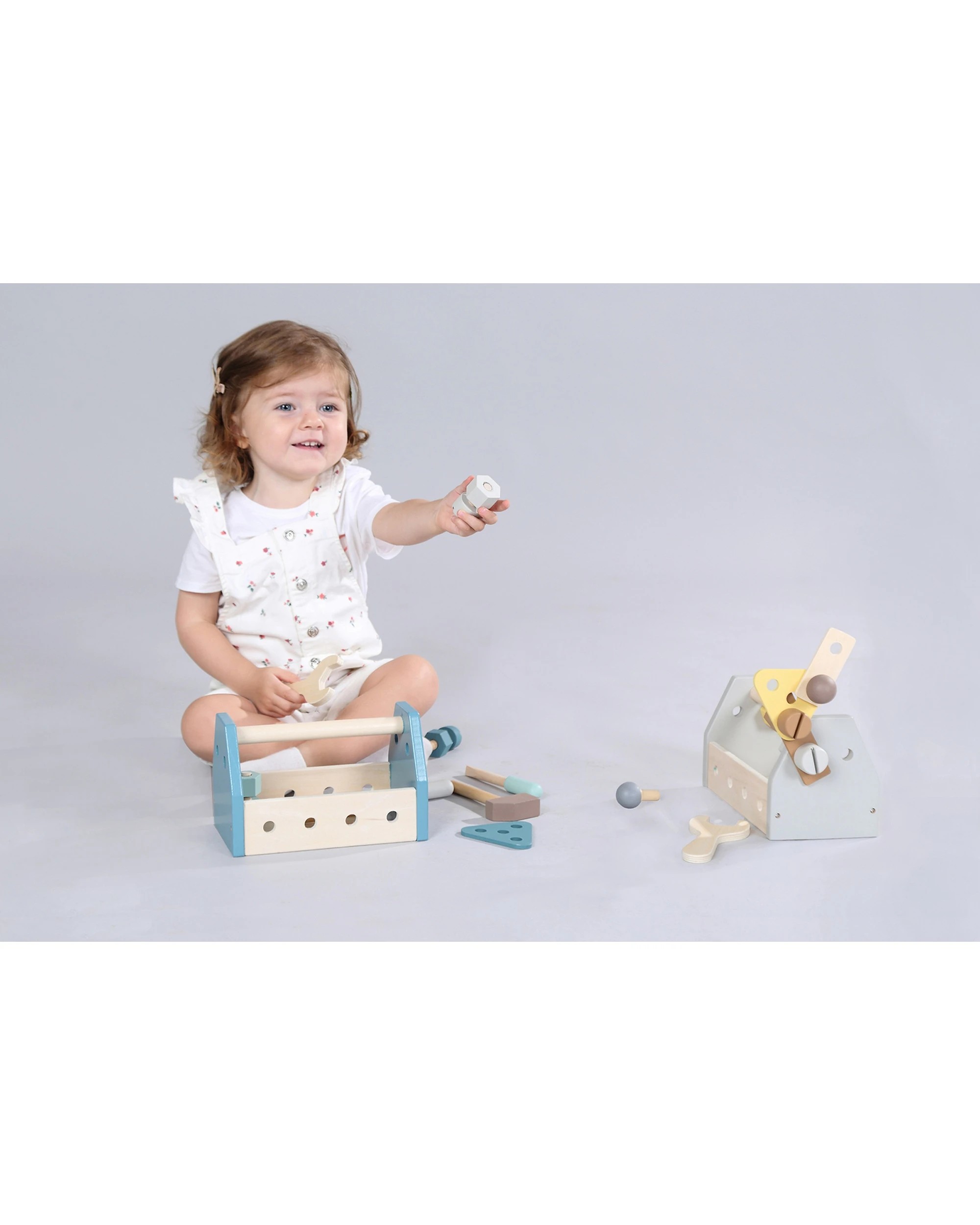 6 Kaper Kidz Calm & Breezy Wooden Toolbox Kids Toy - Natural, 6 of 6