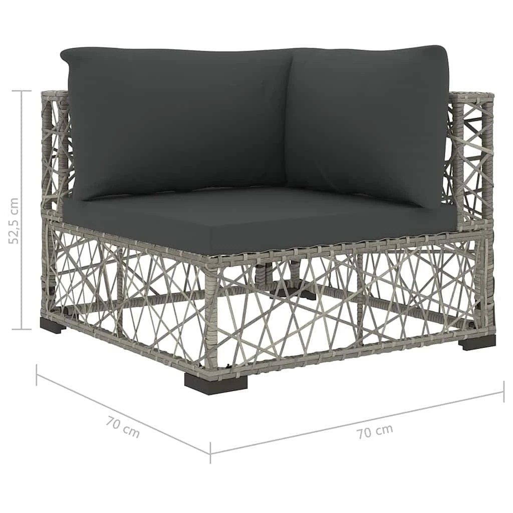 8 vidaXL Garden sofa set Modular - Grey, 8 of 9