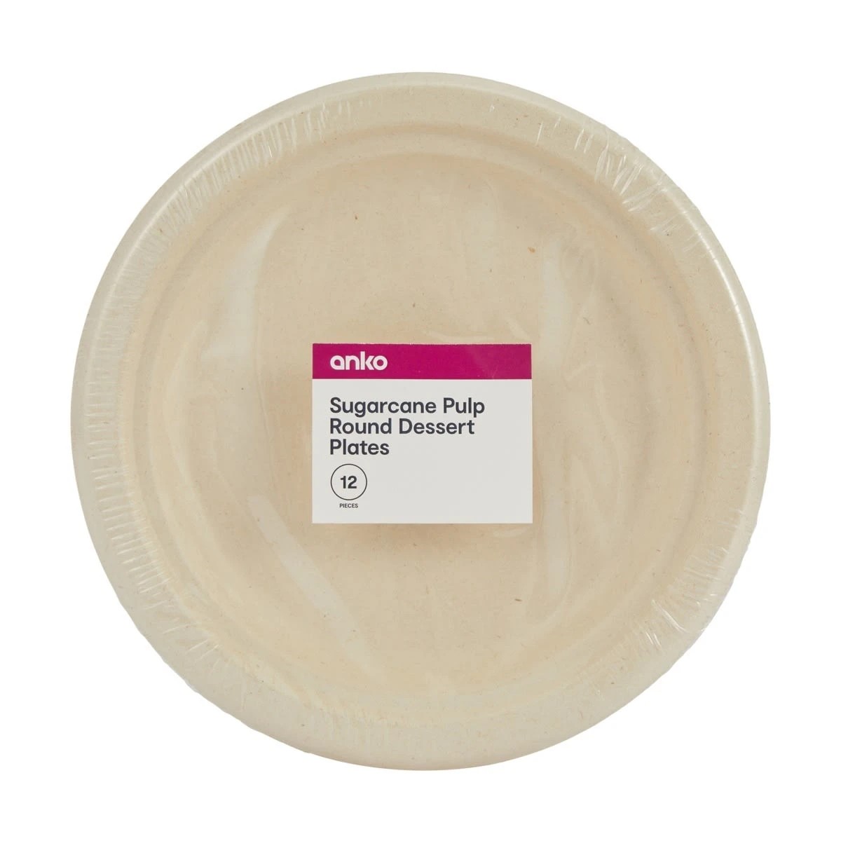 5 12 Pack Sugarcane Pulp Round Dessert Plates, 5 of 5