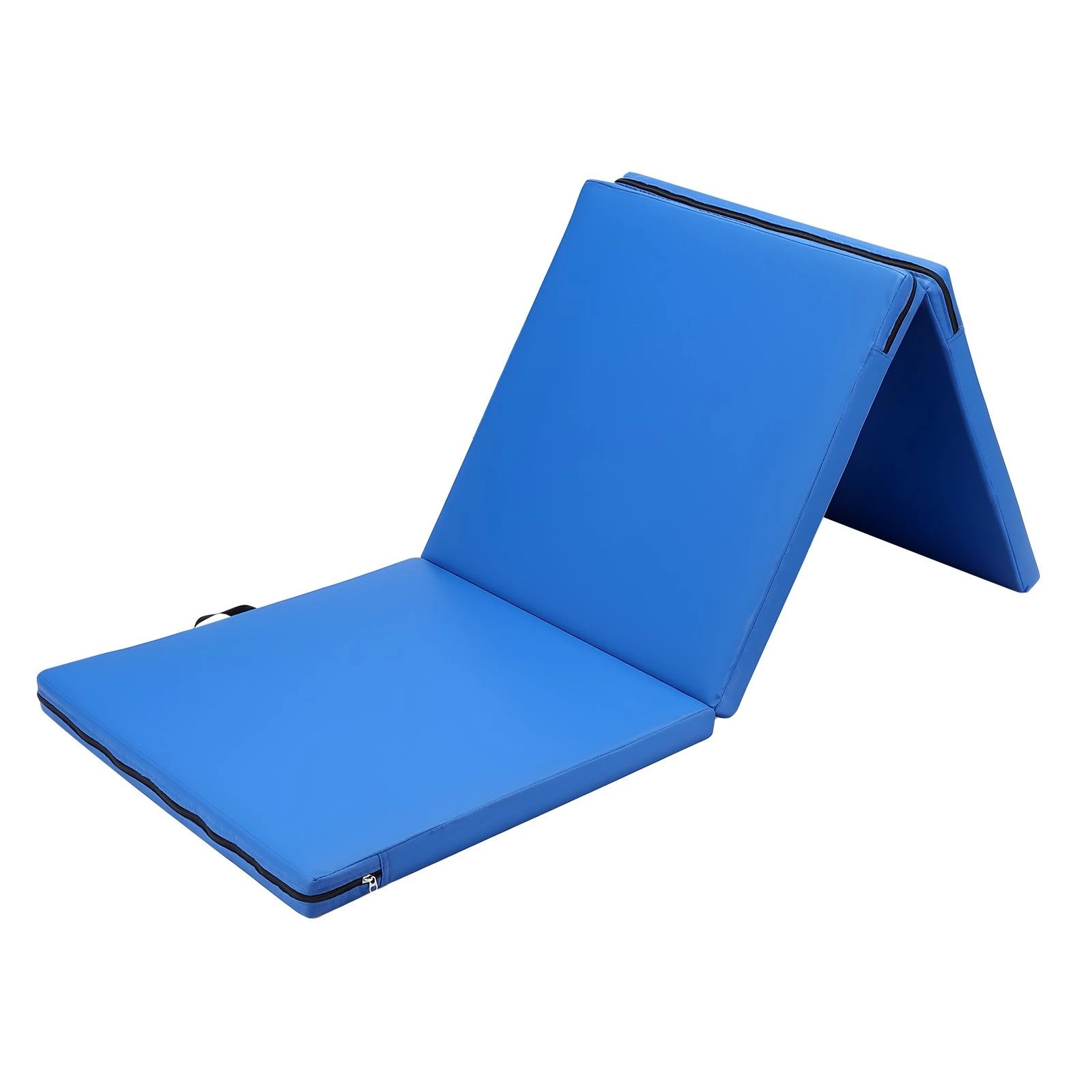 4 Ausway Portable Folding Exercise Mat, Aerobic Training Fitness Workout Pad with Carry Handles, 180x60x5cm, 4 of 6