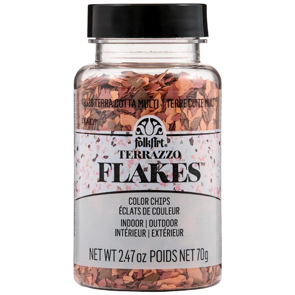 1 Folk Art Terrazzo Flakes Terra Cotta Multi, 1 of 4