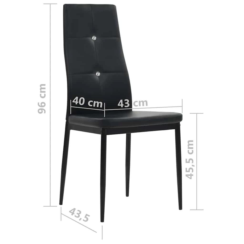 9 Vidaxl Dining Chair Dining Room Chairs - Black, 9 of 9