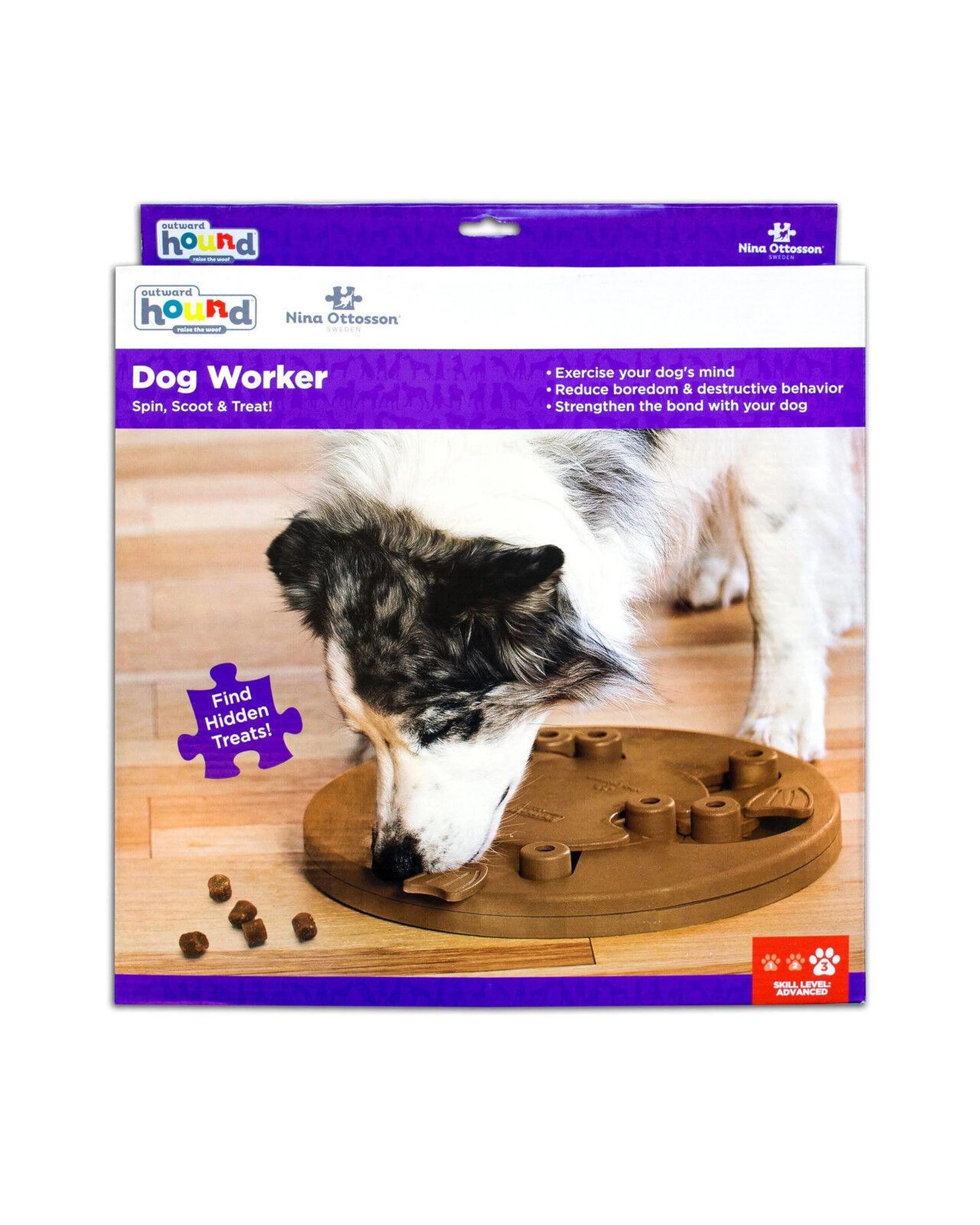 2 Outward Hound Nina Ottosson Dog Worker Treat Dispenser Dog Toy Composite Tan - Brown, 2 of 7