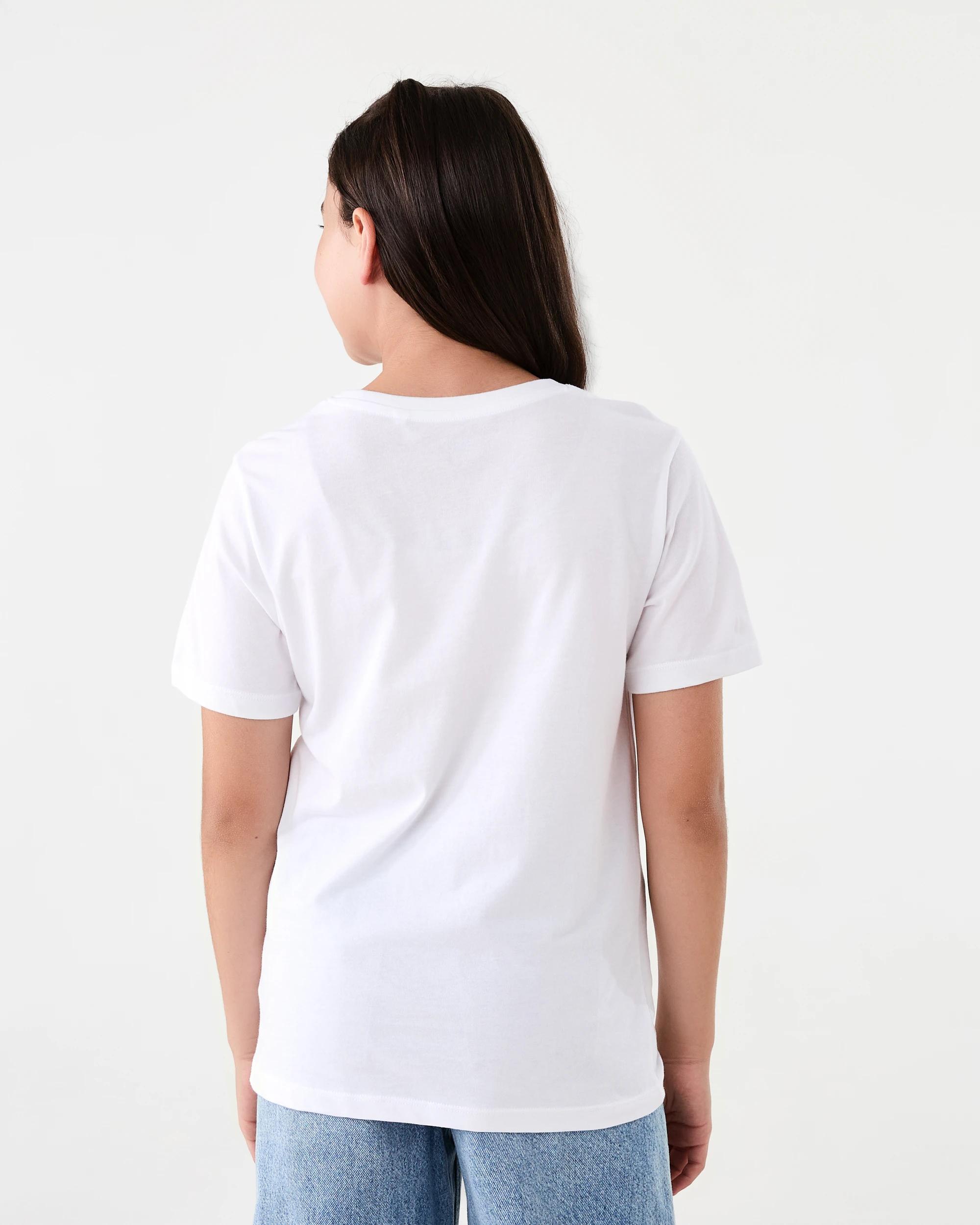2 Short Sleeve Printed T-shirt Wht Butfly, 2 of 7