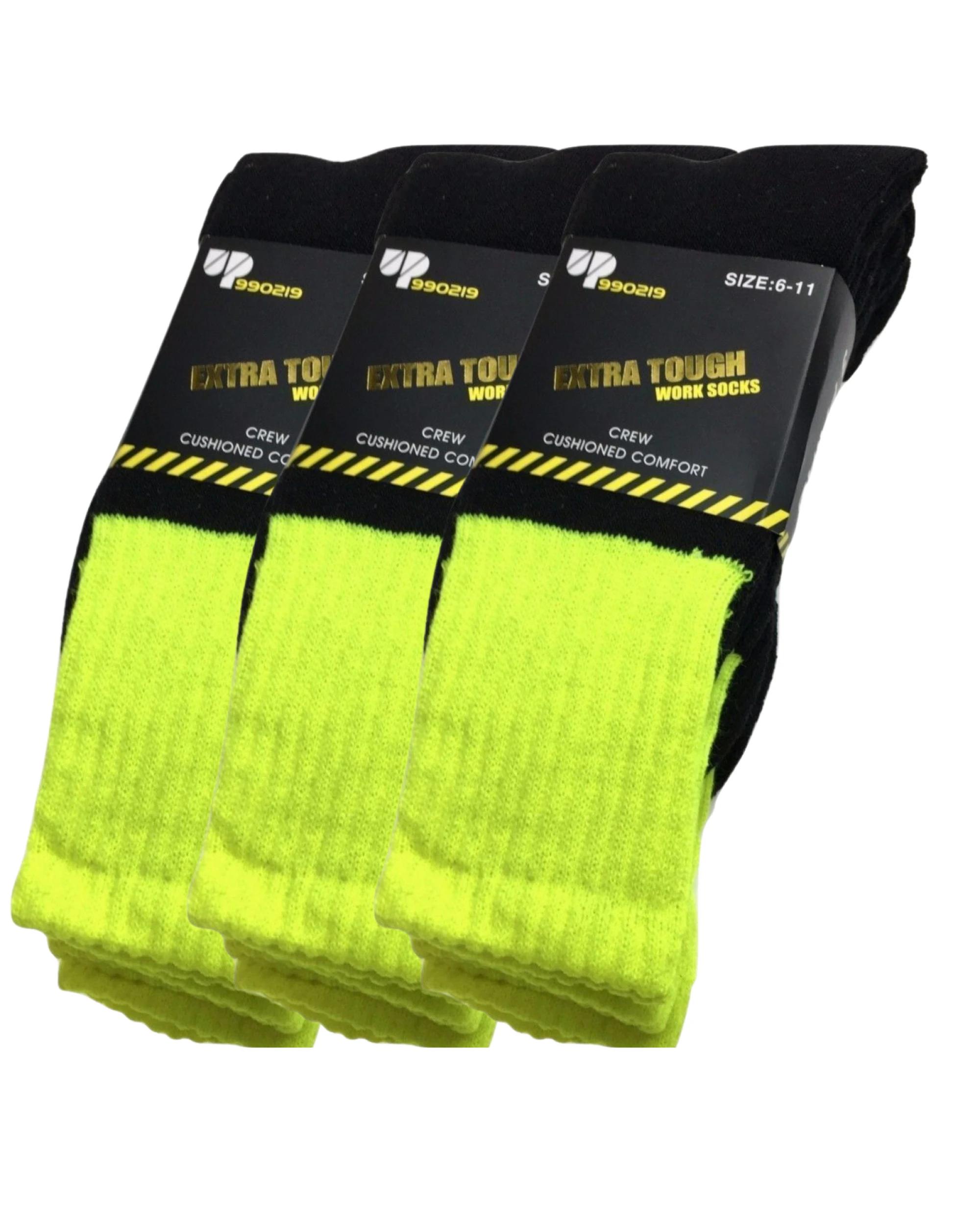BR Home 3x Pairs HI VIS SOCKS Workwear Work Safety Tradie High ...
