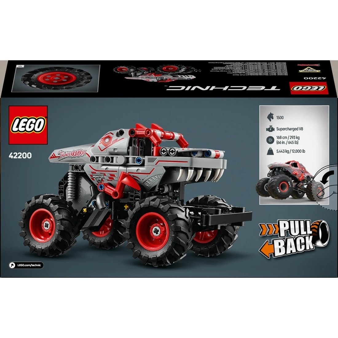 10 LEGO Technic Monster Jam ThunderROARus Pull-Back 42200, 10 of 10