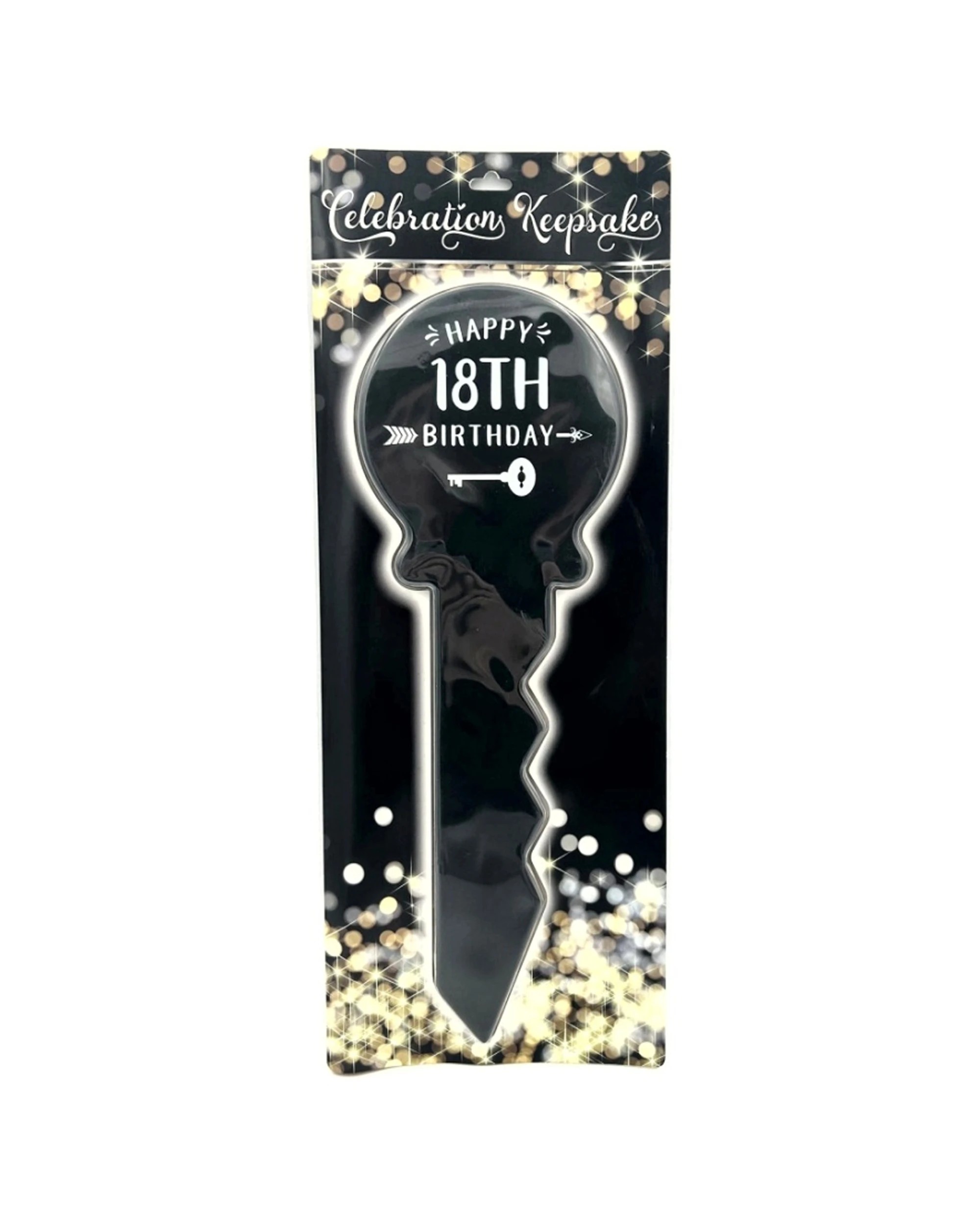 1 LMD Birthday Key Gift Happy 18th - Black, 1 of 1