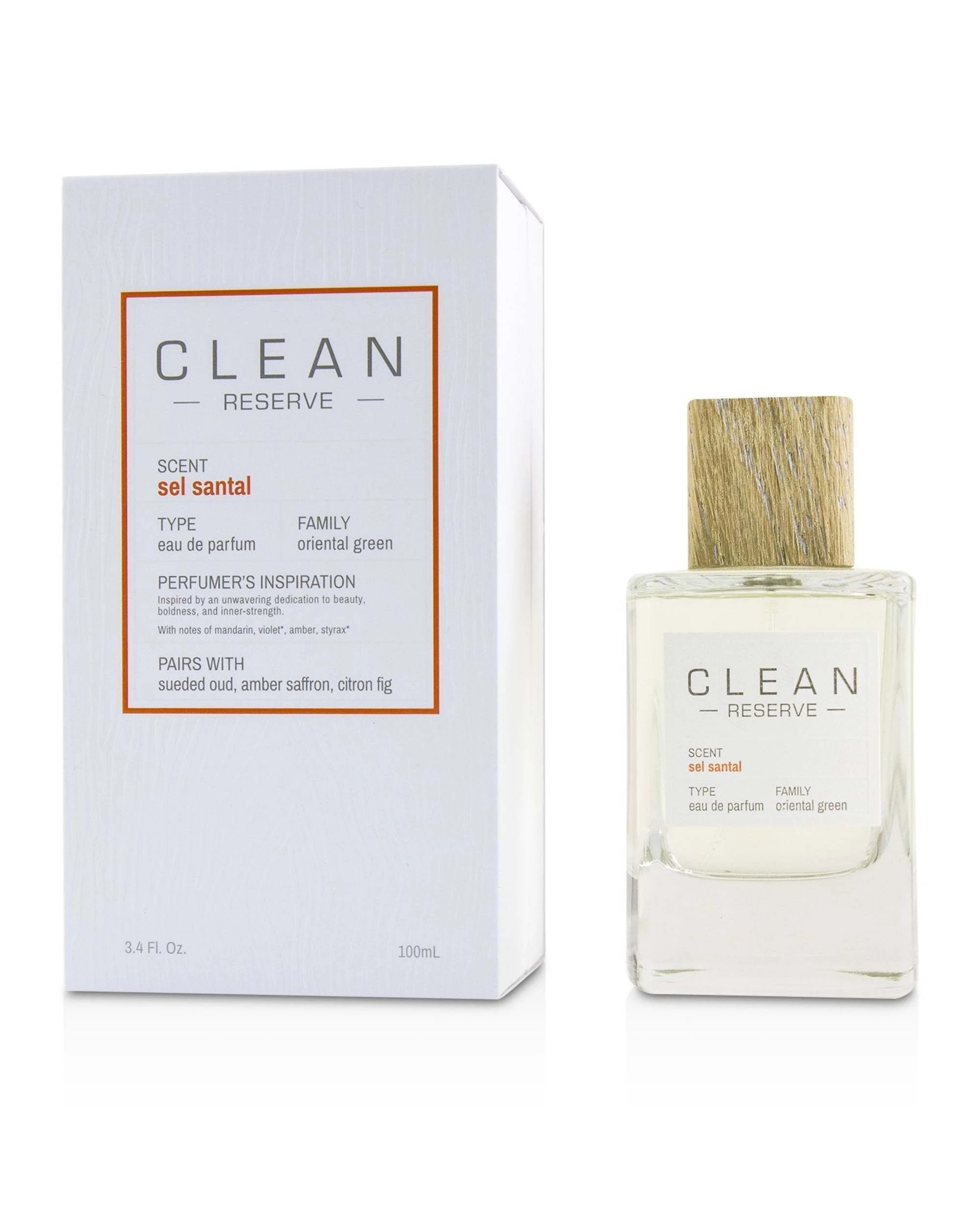 1 Clean Reserve Sel Santal Eau De Parfum Spray 100ml/3.4oz, 1 of 3