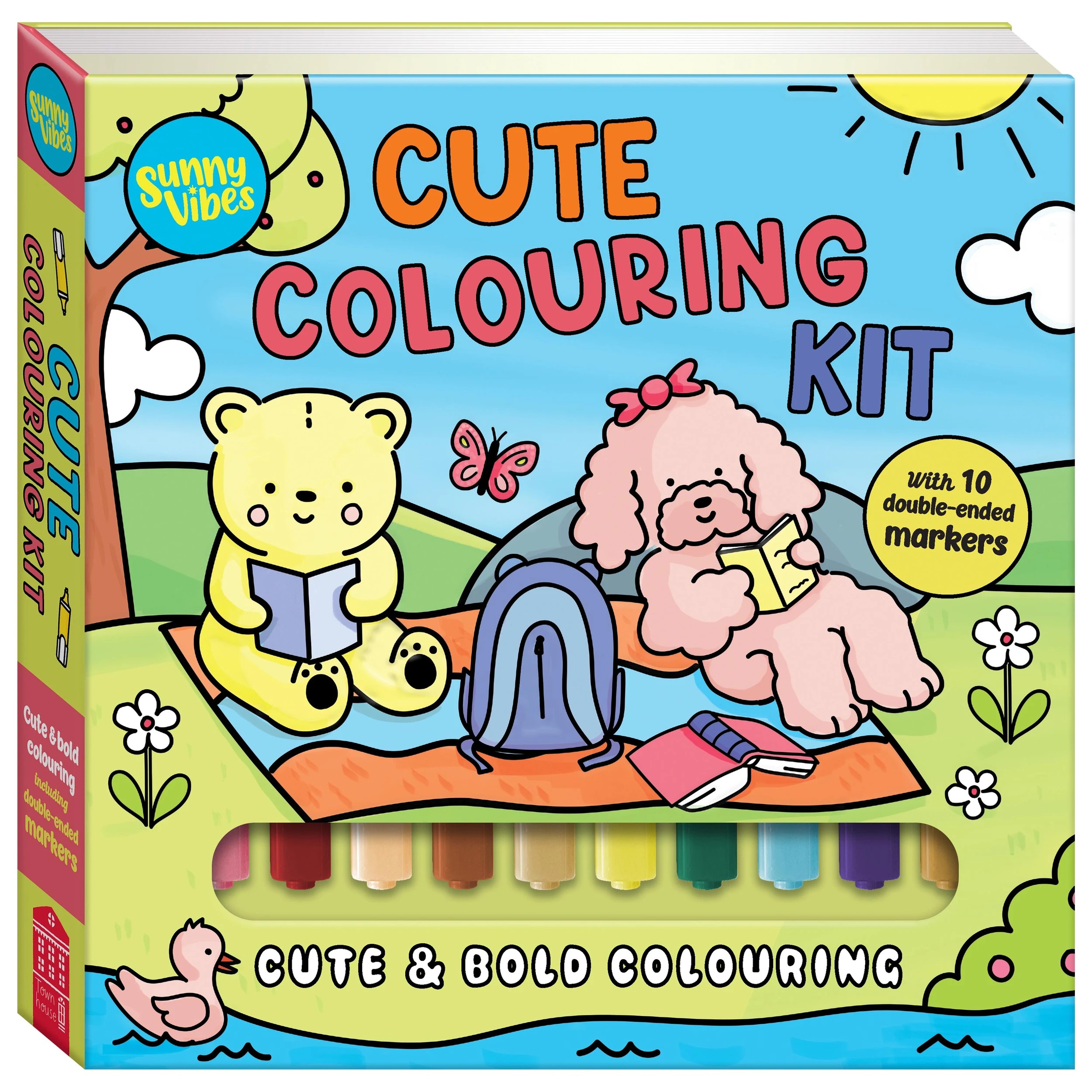 1 Sunny Vibes Cute Colouring Kit - Book, 1 of 5