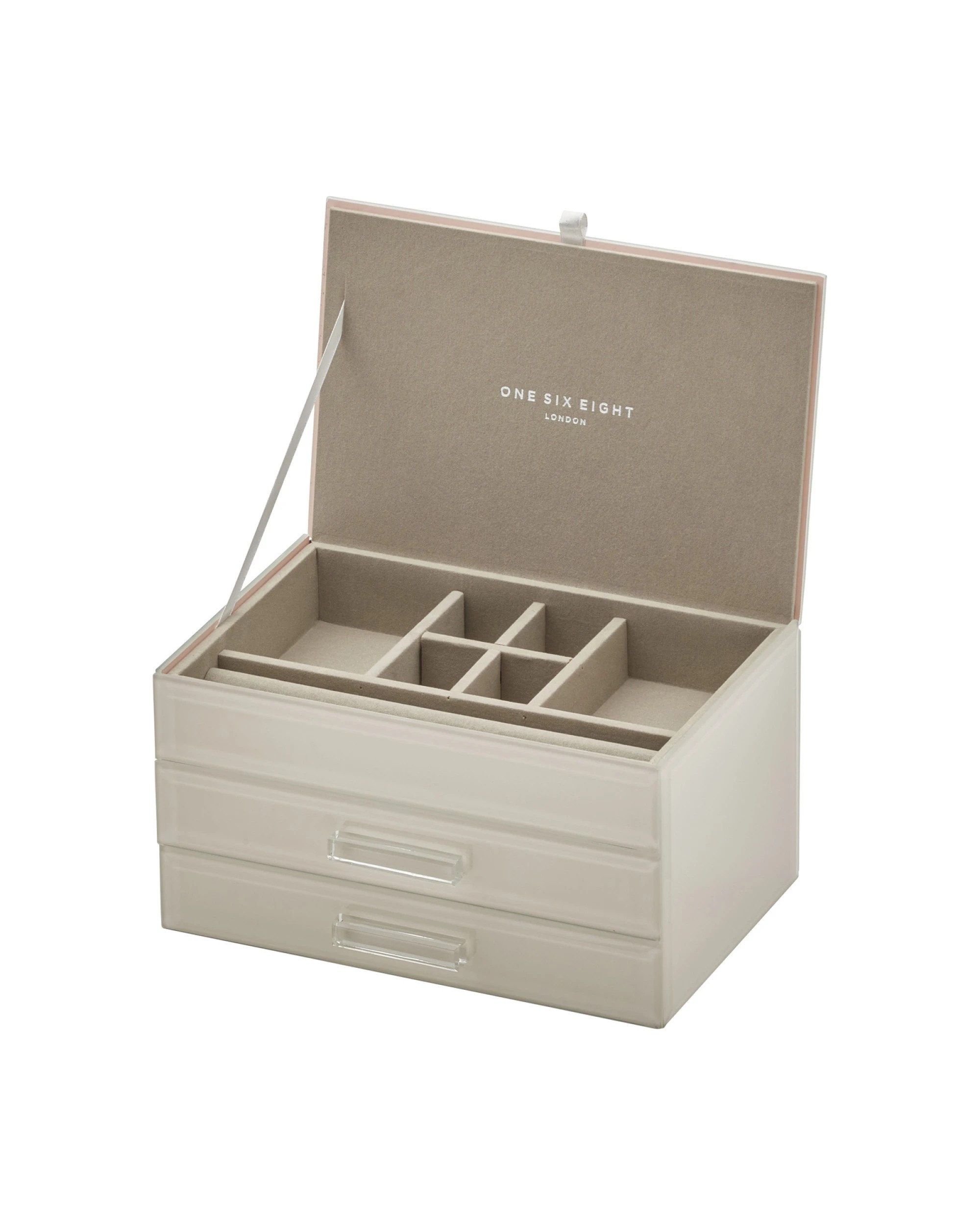 3 One Six Eight London Gabriella Jewellery Box - Nude - M - Beige, 3 of 6