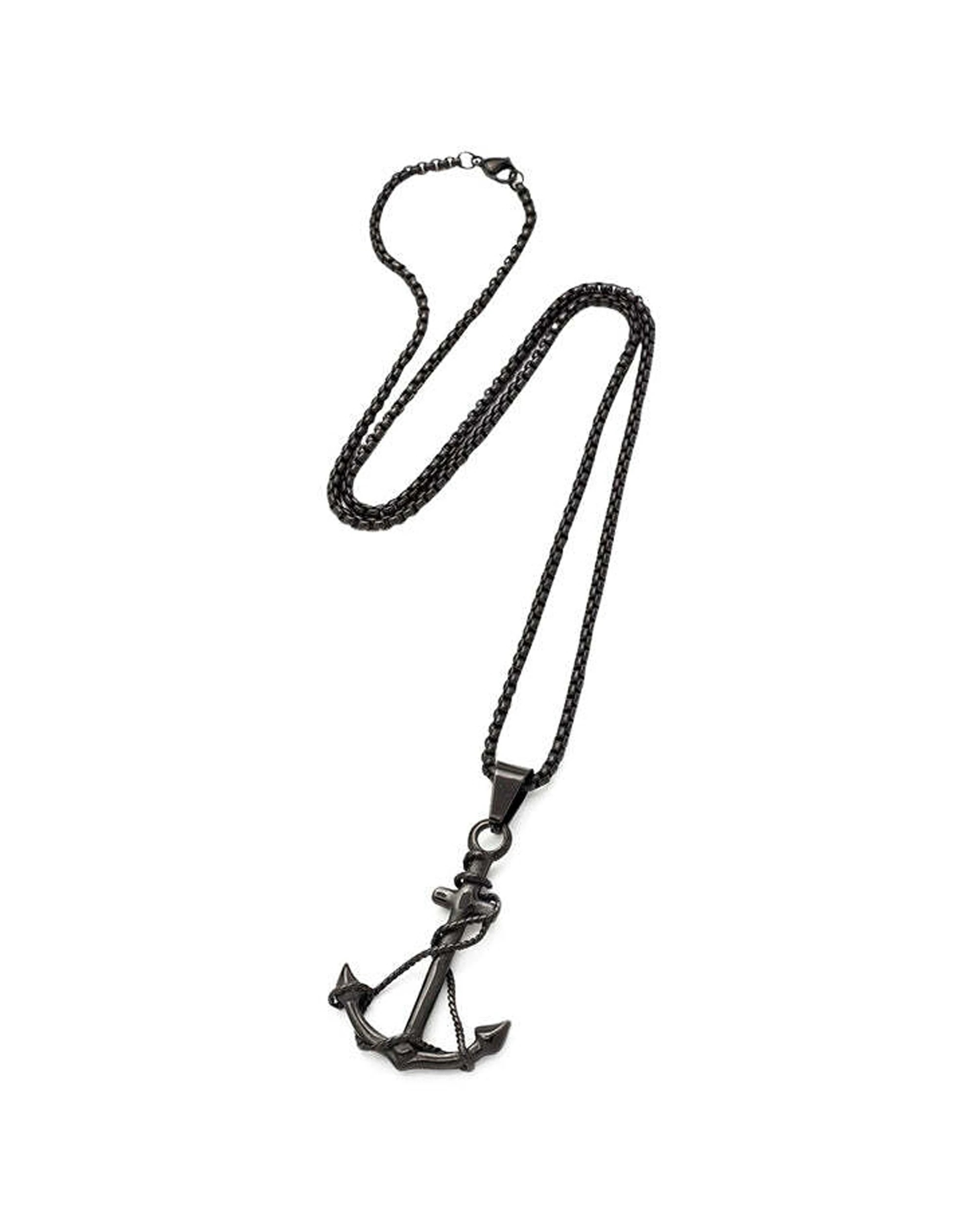 1 Mens Republic Anchor Necklace Nautical Style Signature Lobster Clasp 60Cm - Grey, 1 of 4