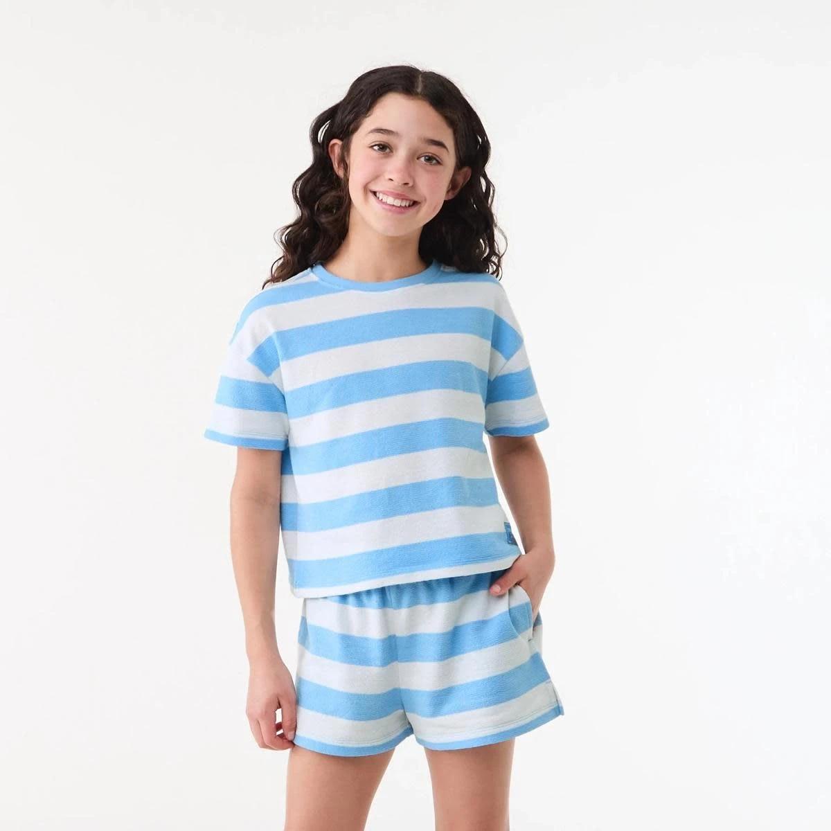 1 Textured Set BLOCK STRIPE BELLFLOWER BLUE, 1 of 9