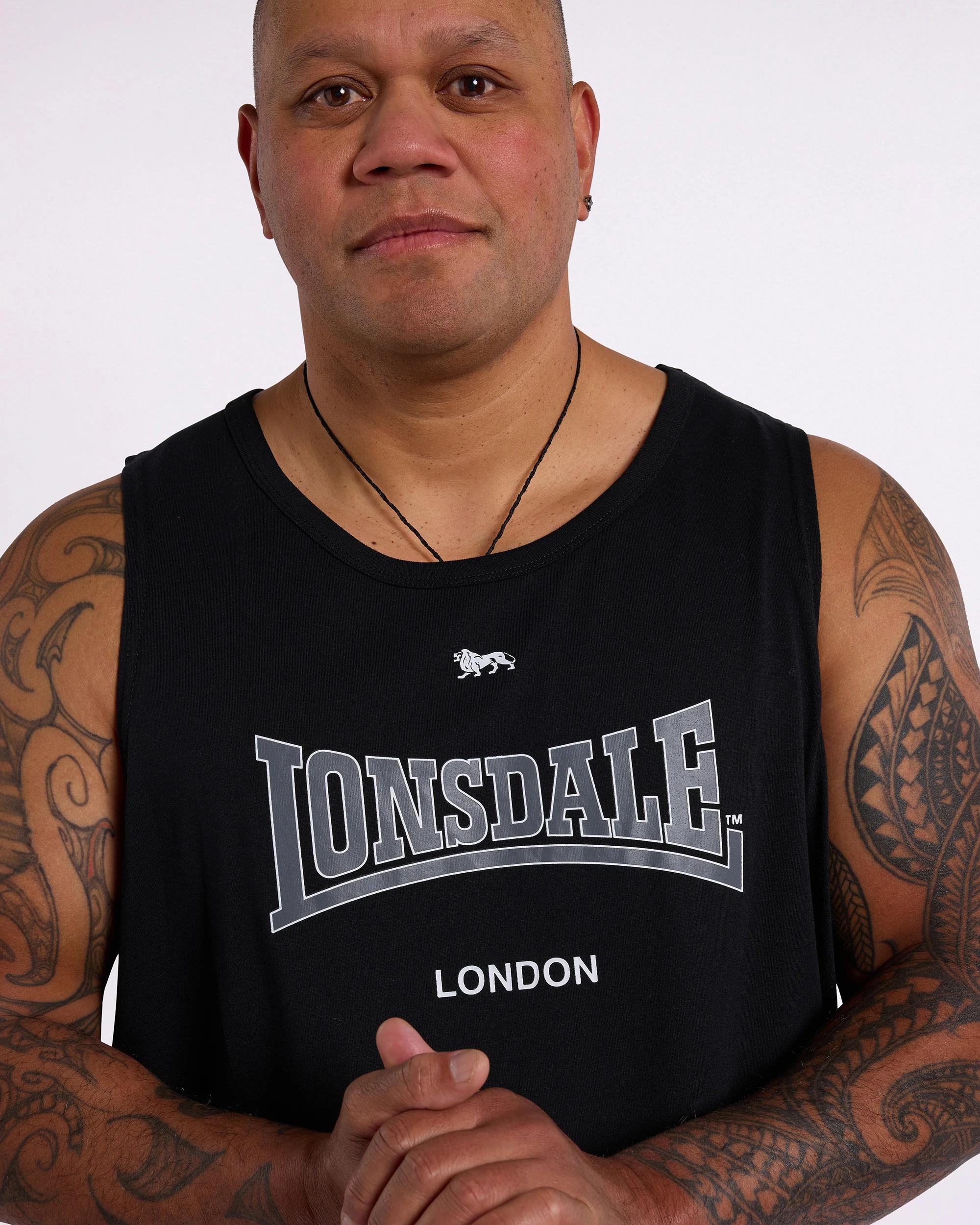 2 Plus Size Tank Top - Lonsdale London BLACK, 2 of 5