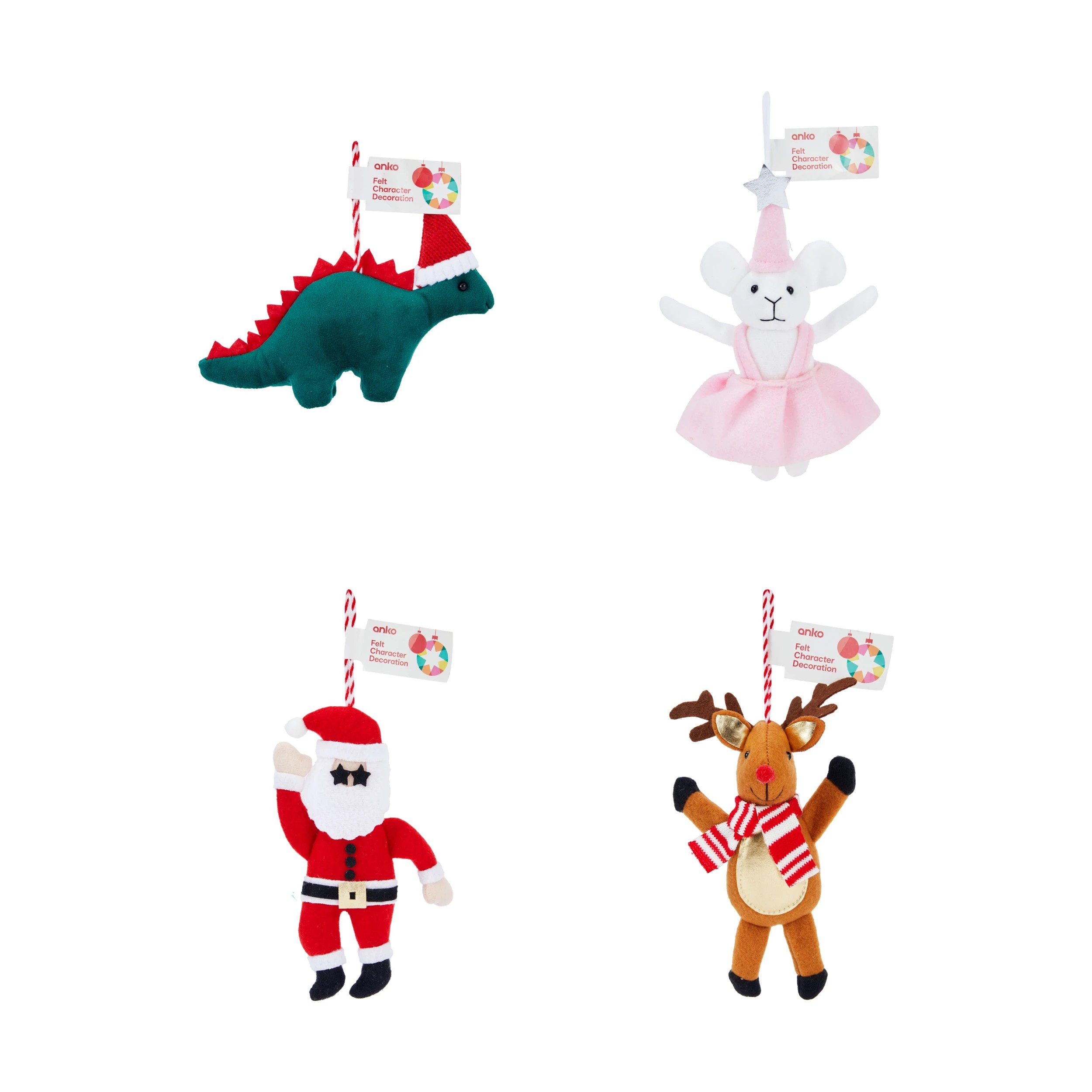 1 Felt Character Decoration - Assorted, 1 of 7