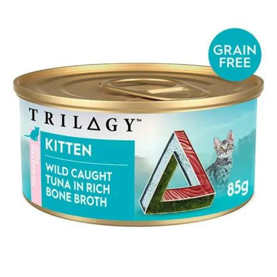 1 Trilogy Kitten Tuna In Bone Broth 85g 24pk, 1 of 2