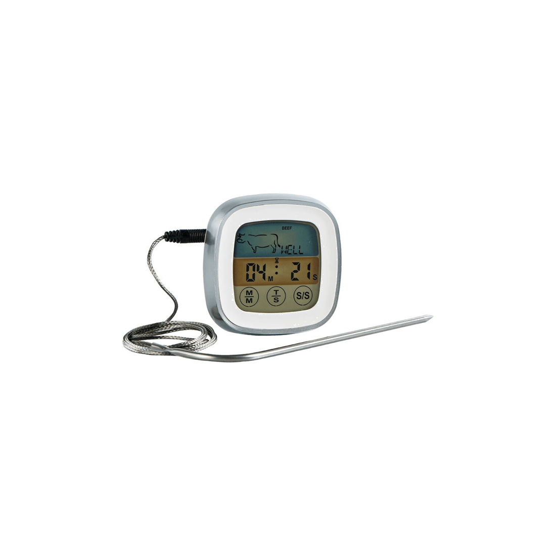 1 Avanti Digital Steak Thermometer Touch Lcd With Stainless Probe And Alarm
 - Multi, 1 of 3