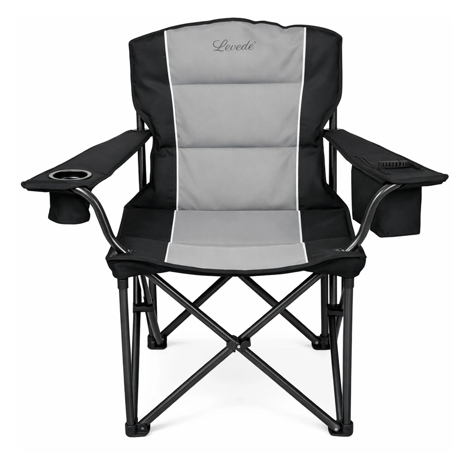 2 Levede Camping Chair Large Folding Outdoor Portable Fishing Picnic Travel Seat, 2 of 8