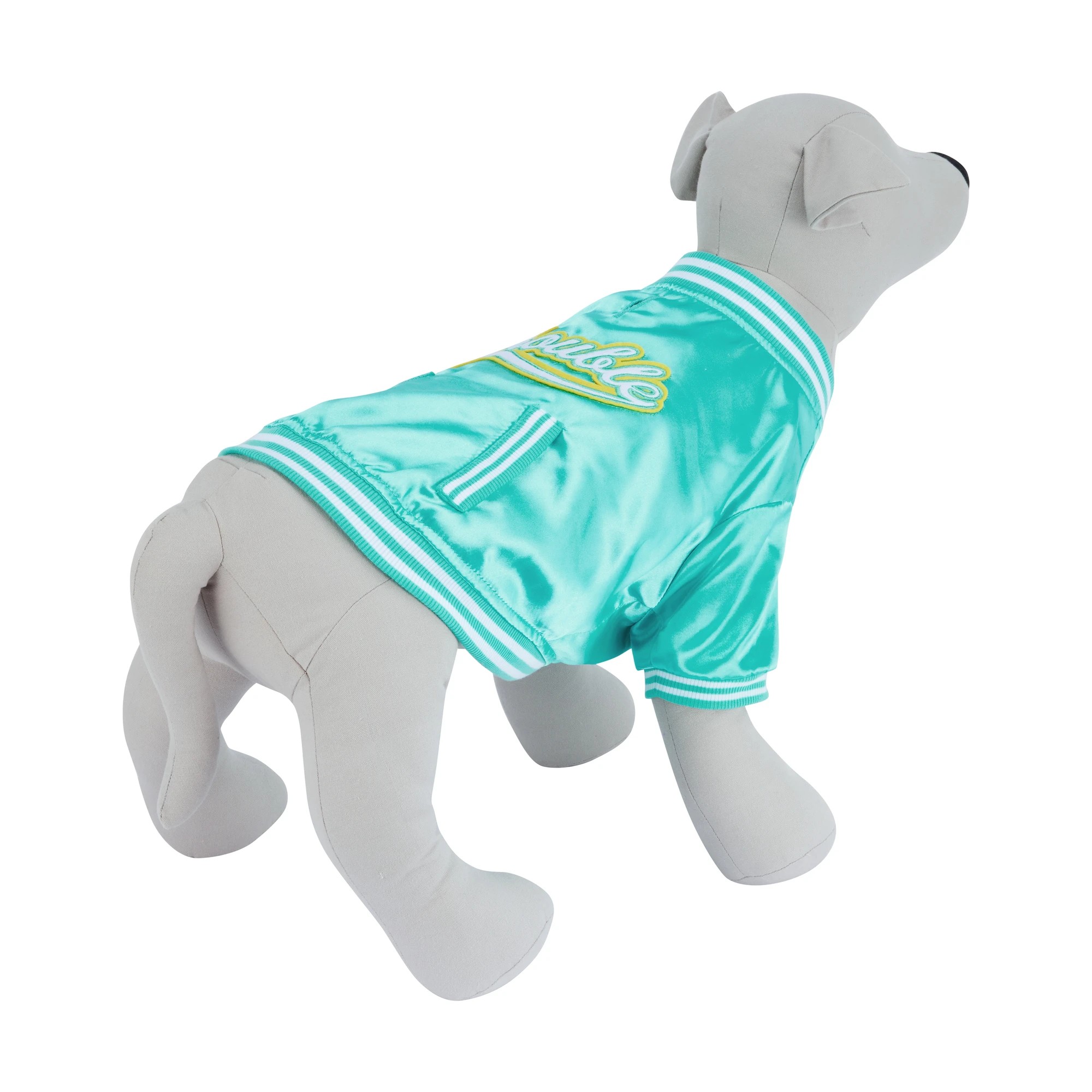 3 Pet Varsity Jacket - Large, Teal, 3 of 10