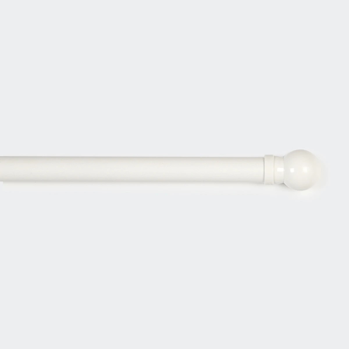 1 Extendable Curtain Rod Set - White, 1 of 4
