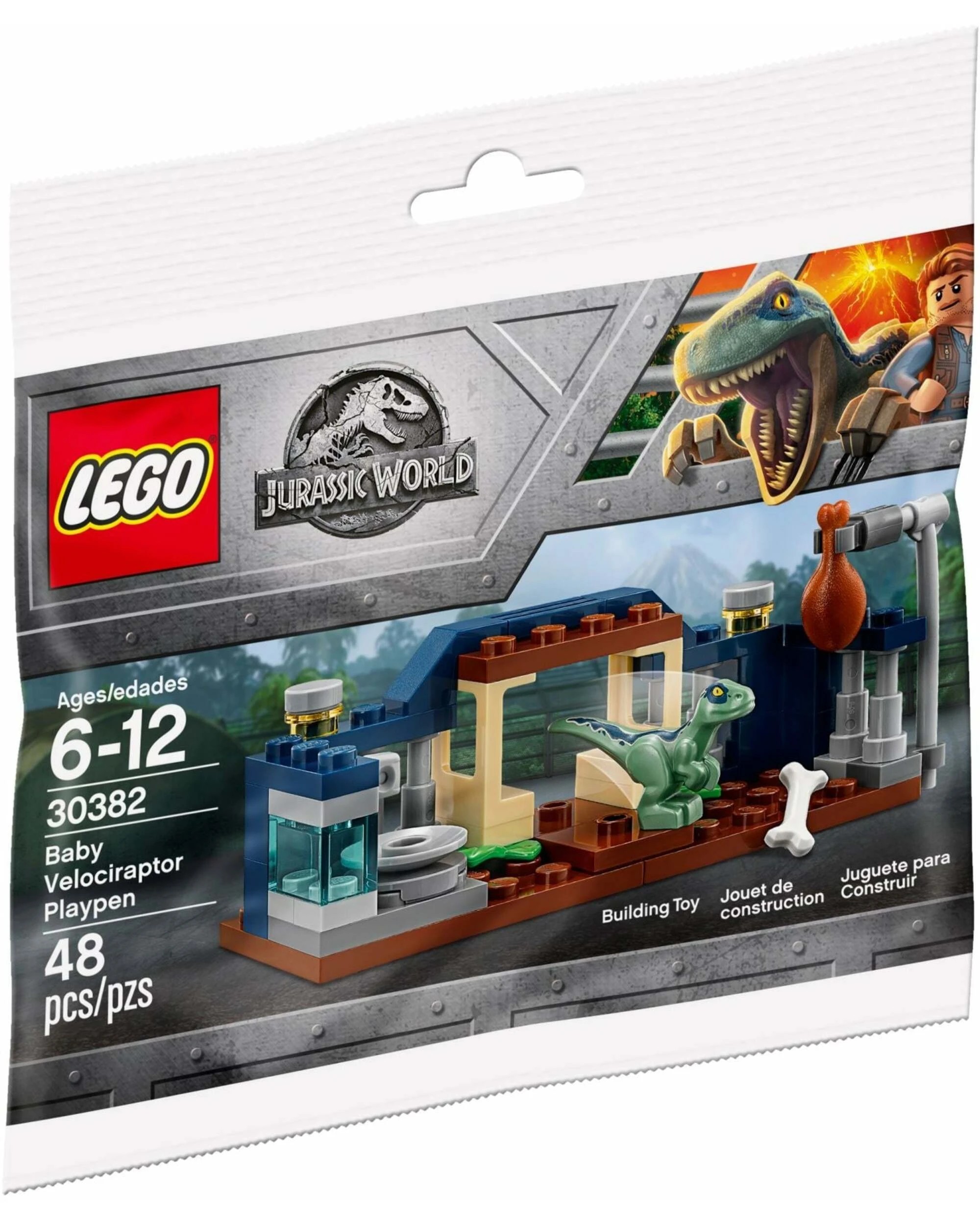 1 LEGO 30382 Baby Velociraptor Playpen Jurassic World, 1 of 3