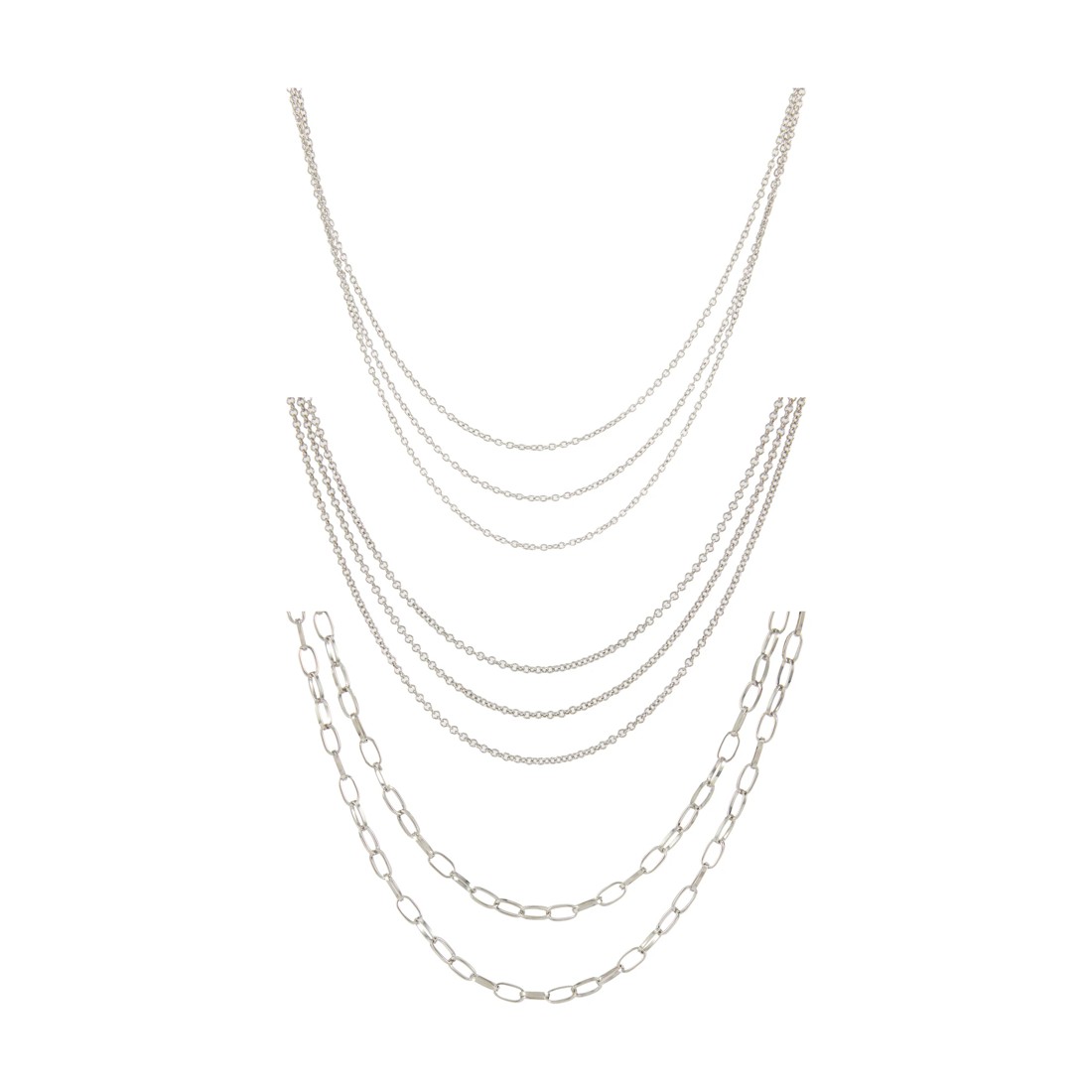 1 Jewellery Chain Set - Silver Look, 1 of 3
