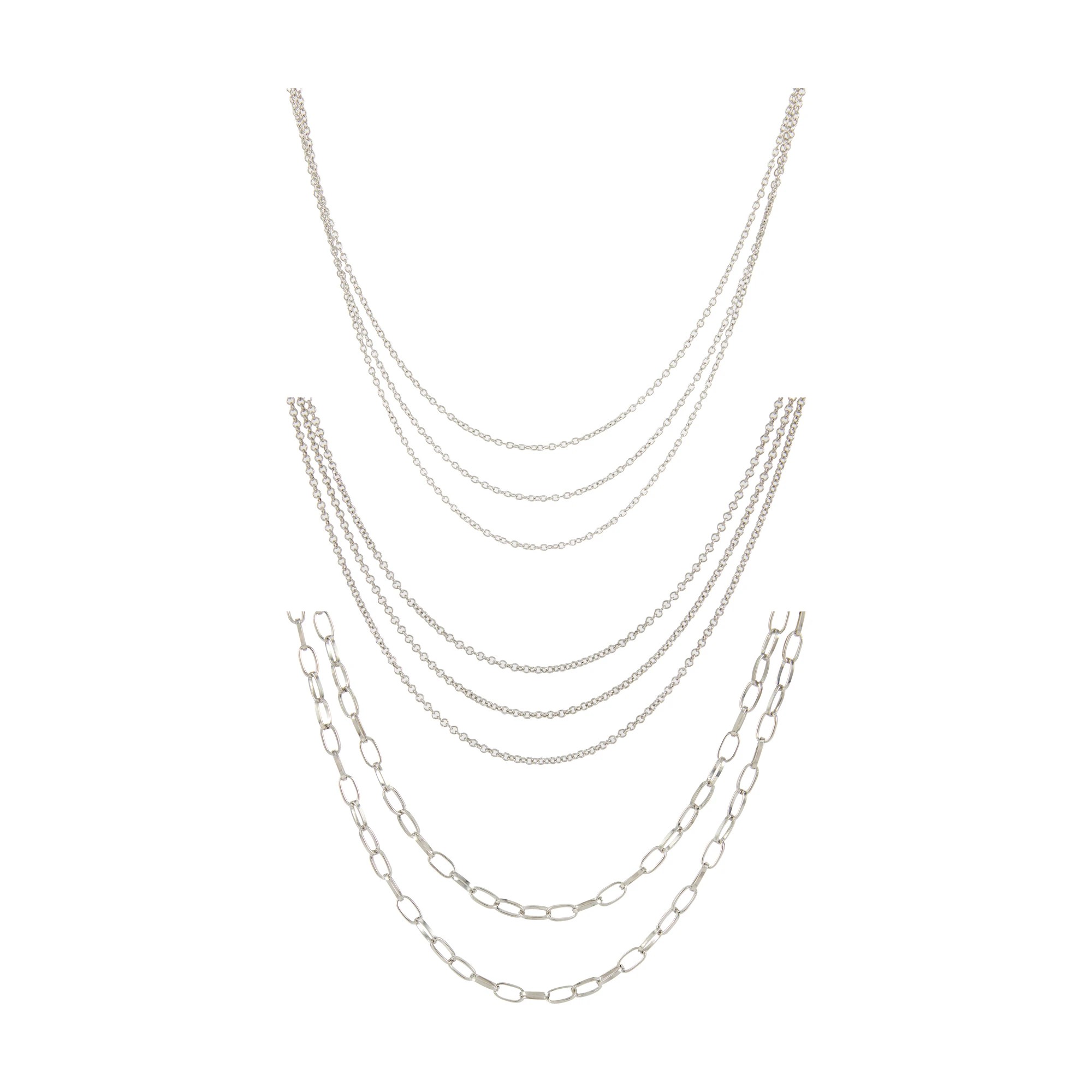 1 Jewellery Chain Set - Silver Look, 1 of 3