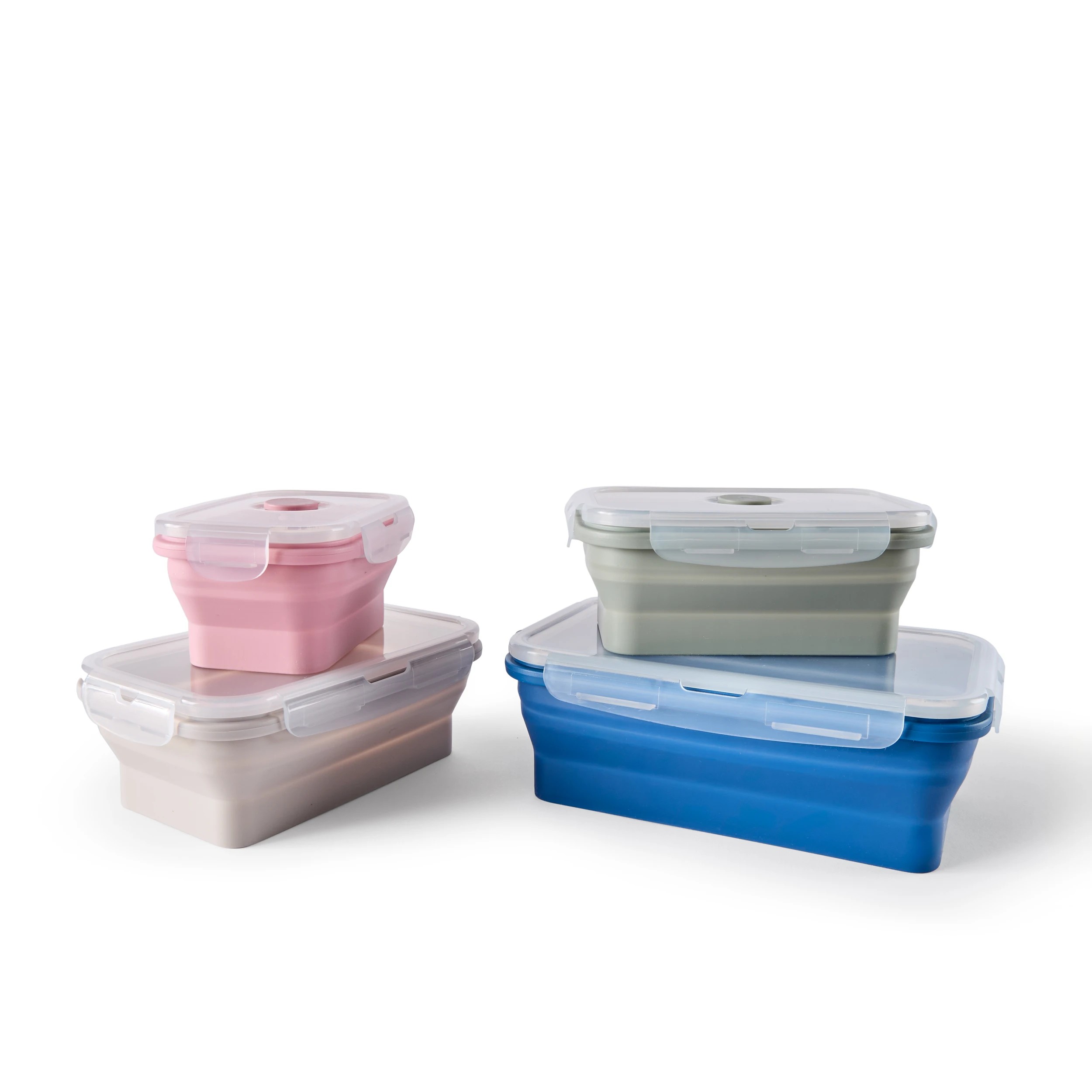 4 4 Piece Silicone Collapsible Container, 4 of 10
