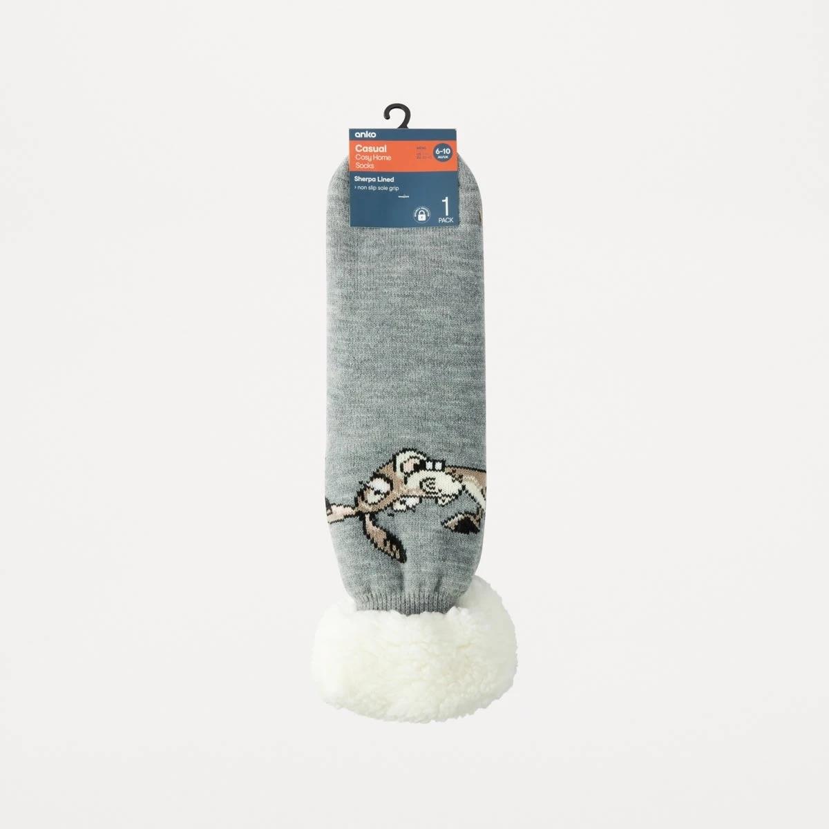 3 Sherpa Lined Home Socks Lazy, 3 of 3