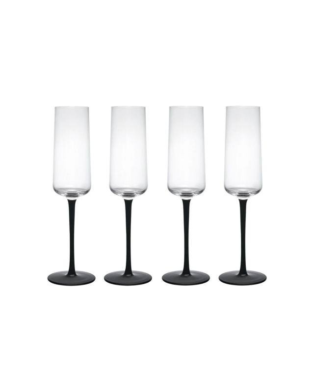 Mikasa 4pc Palermo Crystal Champagne Flute Set 250ml - C