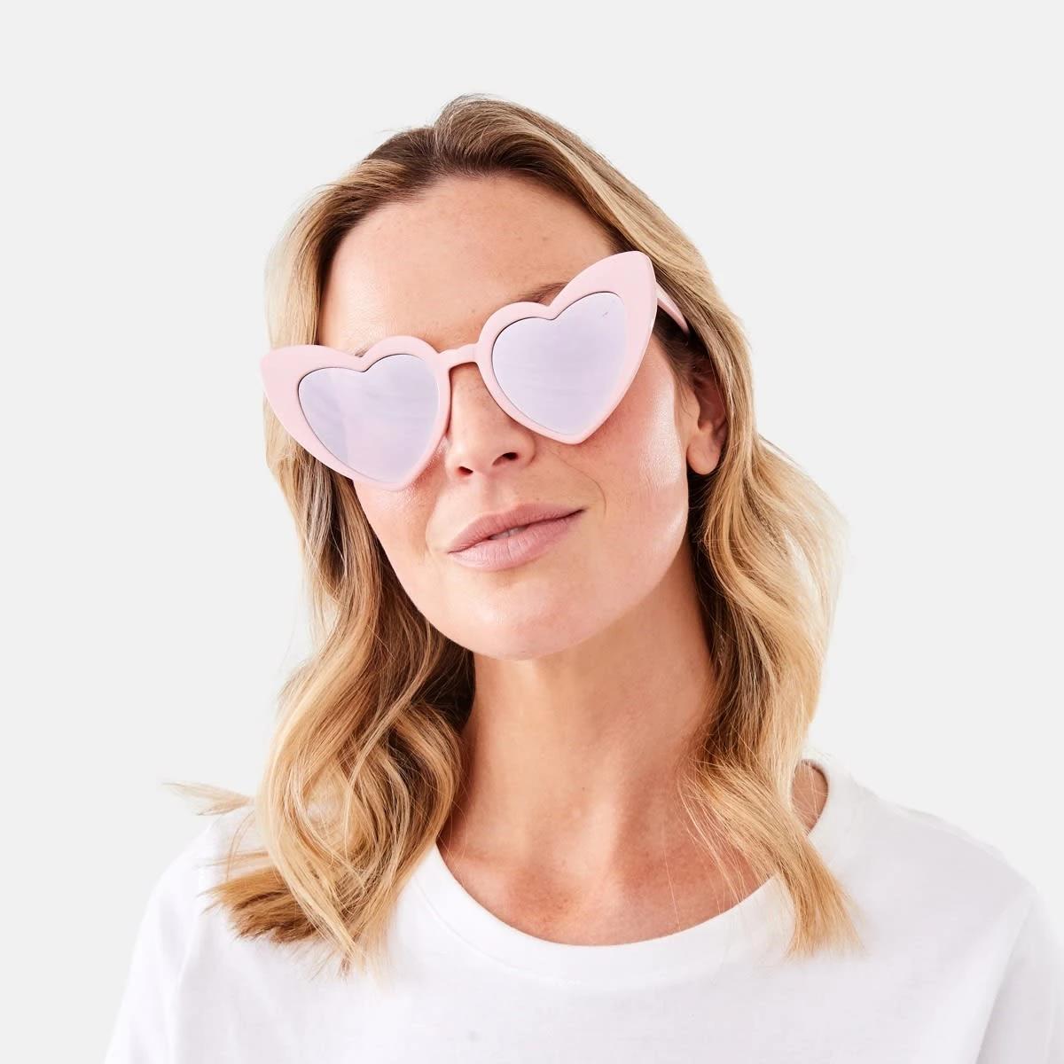 5 Heart Shaped Sunglasses Pink, 5 of 6