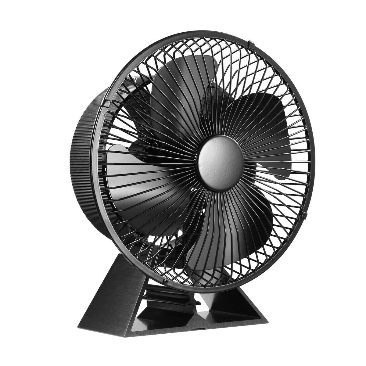 1 AUSWAY Stove Fan Heat Powered Blade Fireplace Top Wood Burning Log, 1 of 3