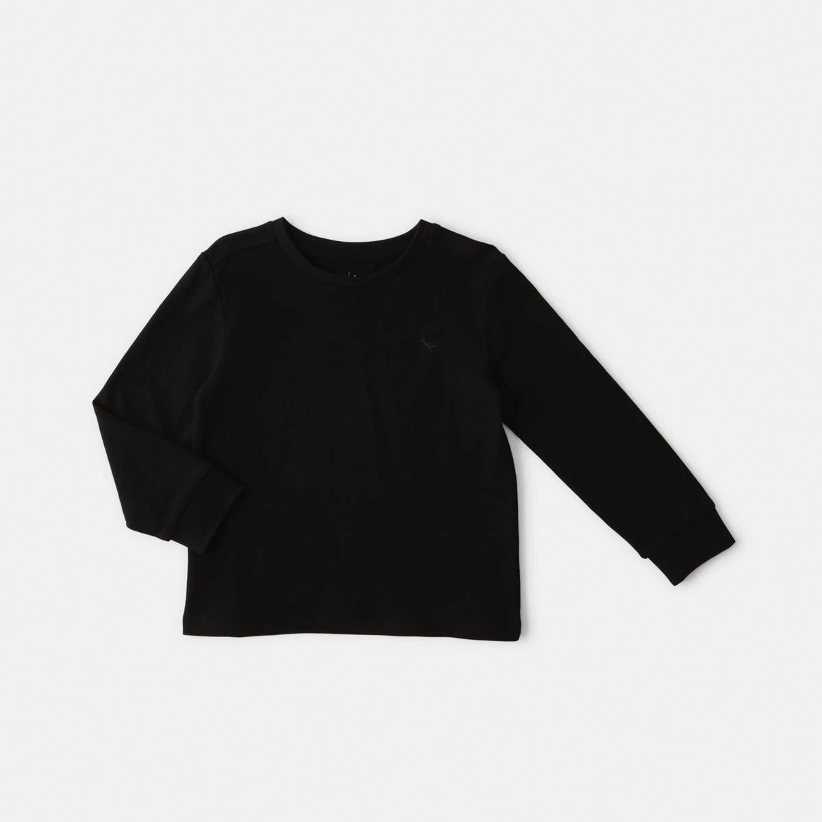 7 Long Sleeve Textured T-shirt Blk Dino, 7 of 8