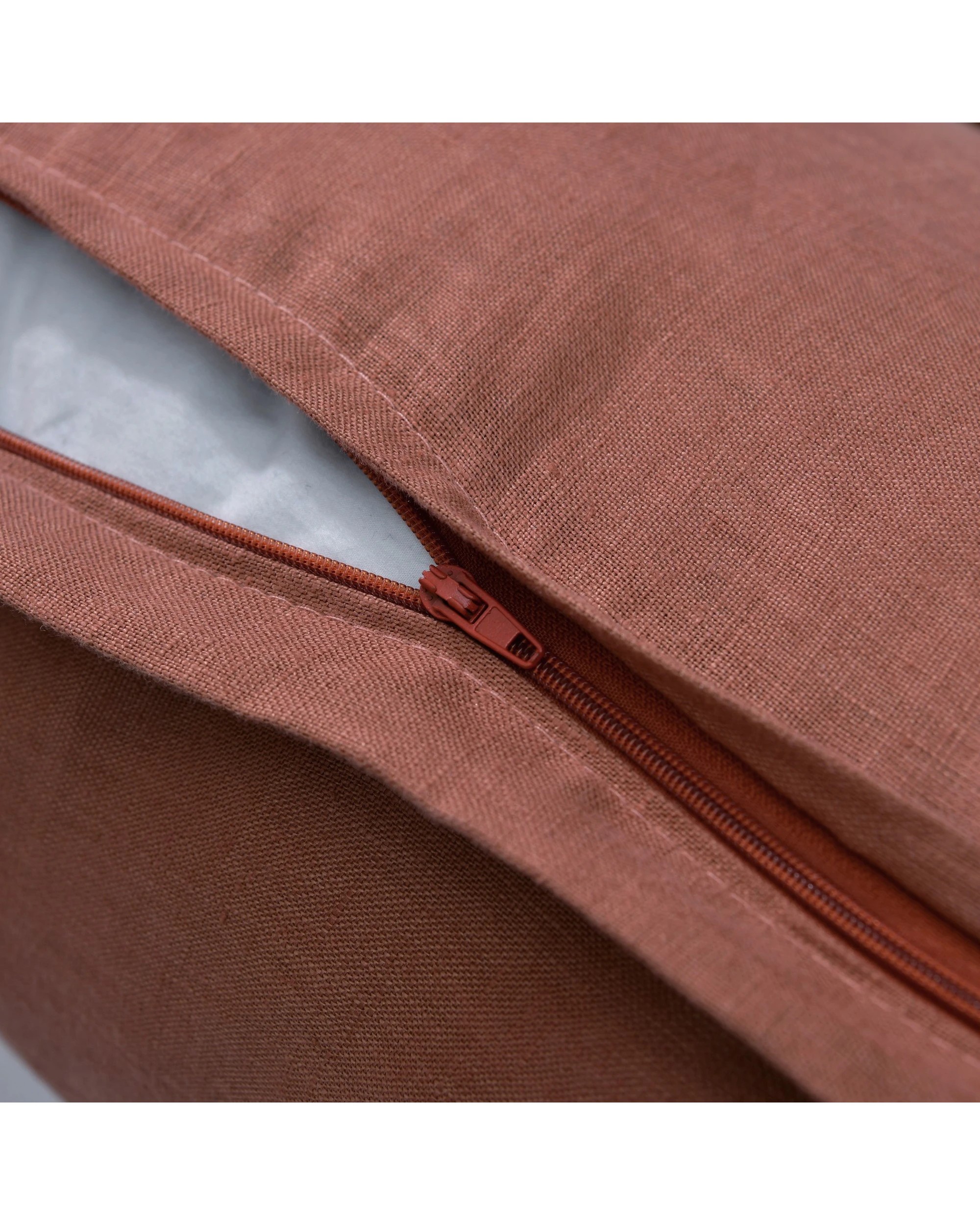 6 Natural Home ARDENNE Washed French Linen Rectangular Cushion with Oxford Edge 40x60cm - Clay, 6 of 9