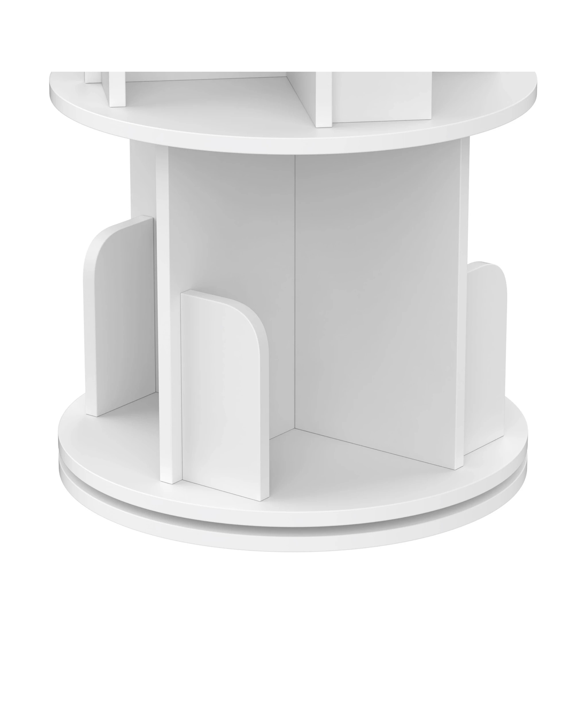 8 Advwin 5-Tier Rotating Bookshelf 360 Swivel Display Rack Corner Bookcase Cabinet, 8 of 9