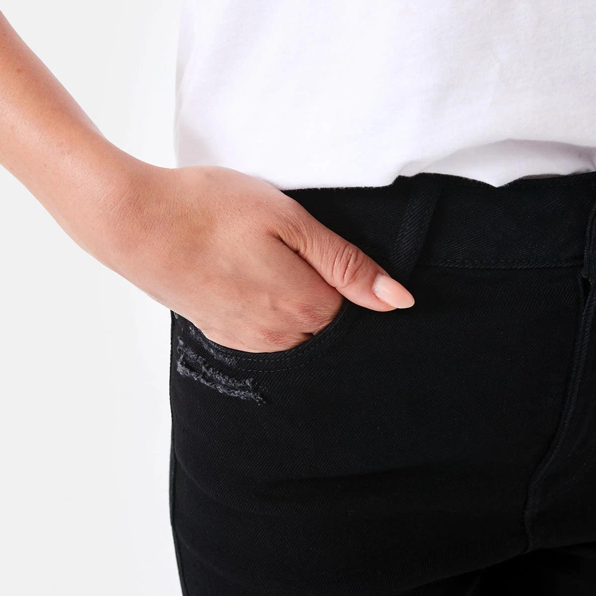 5 Distressed Skinny Jeans Black, 5 of 6