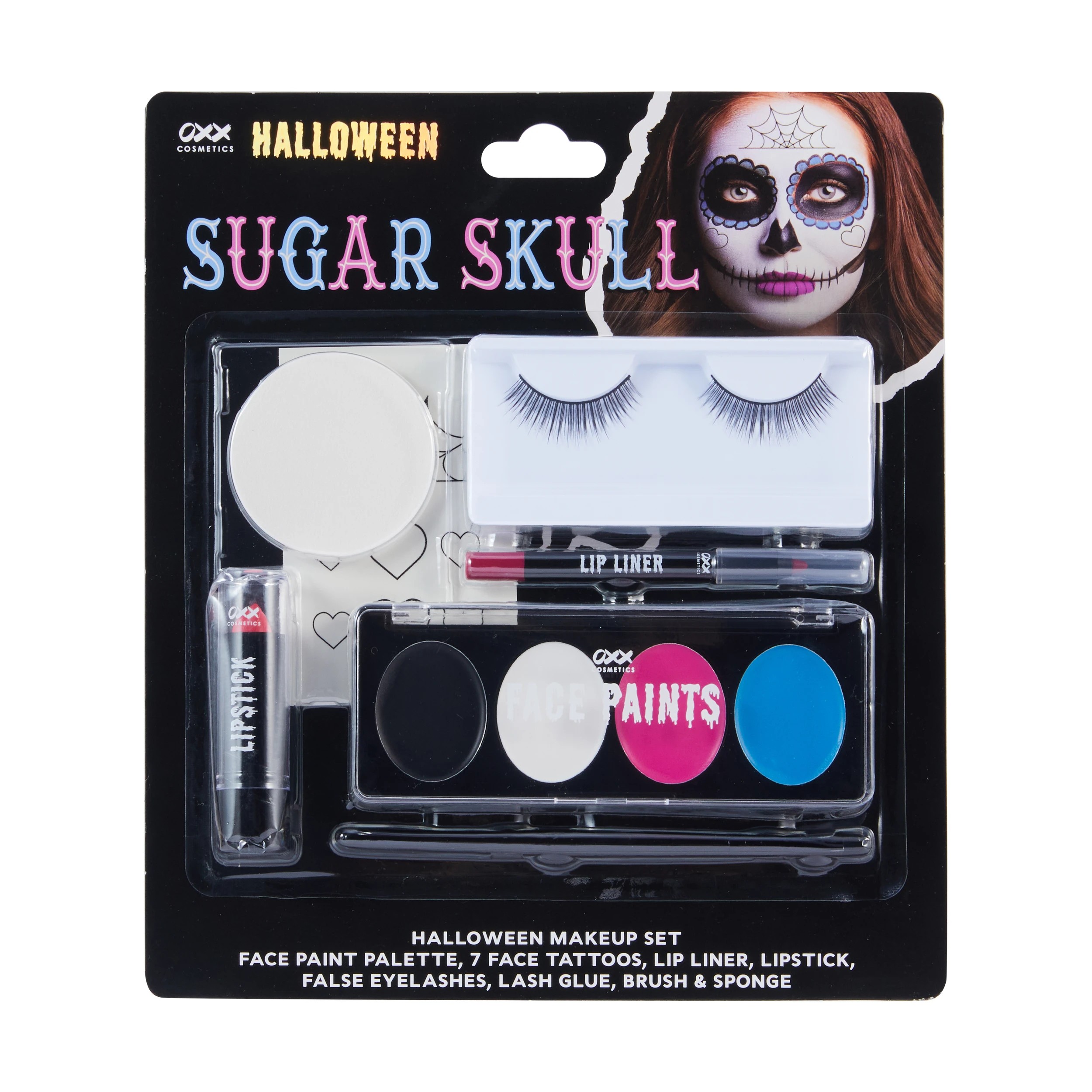 1 OXX Cosmetics 8 Piece Halloween Sugar Skull Makeup Set, 1 of 7