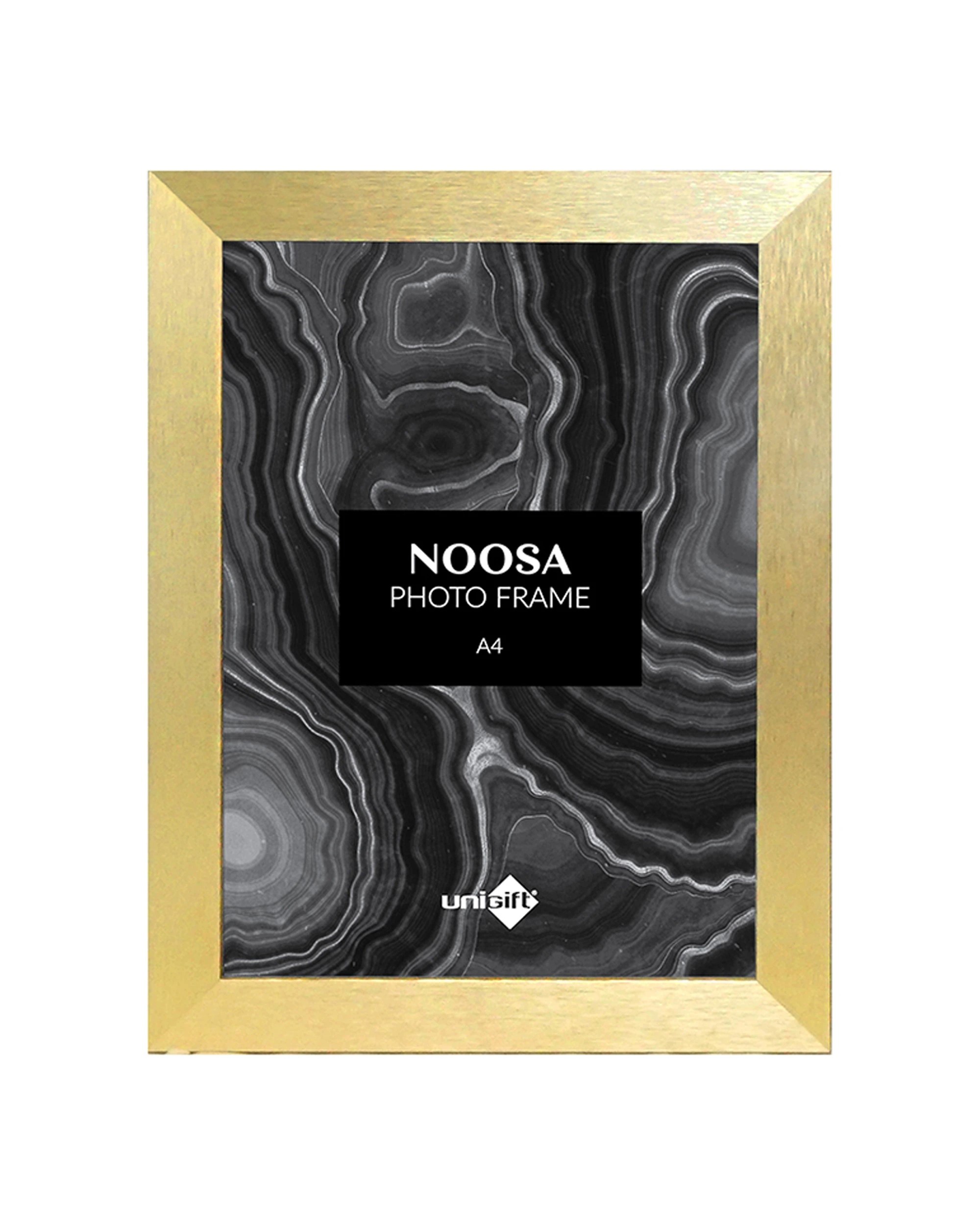 2 Unigift 4PK A4 Noosa MDF Glass Picture Photo Frame Home Decor - Gold, 2 of 2
