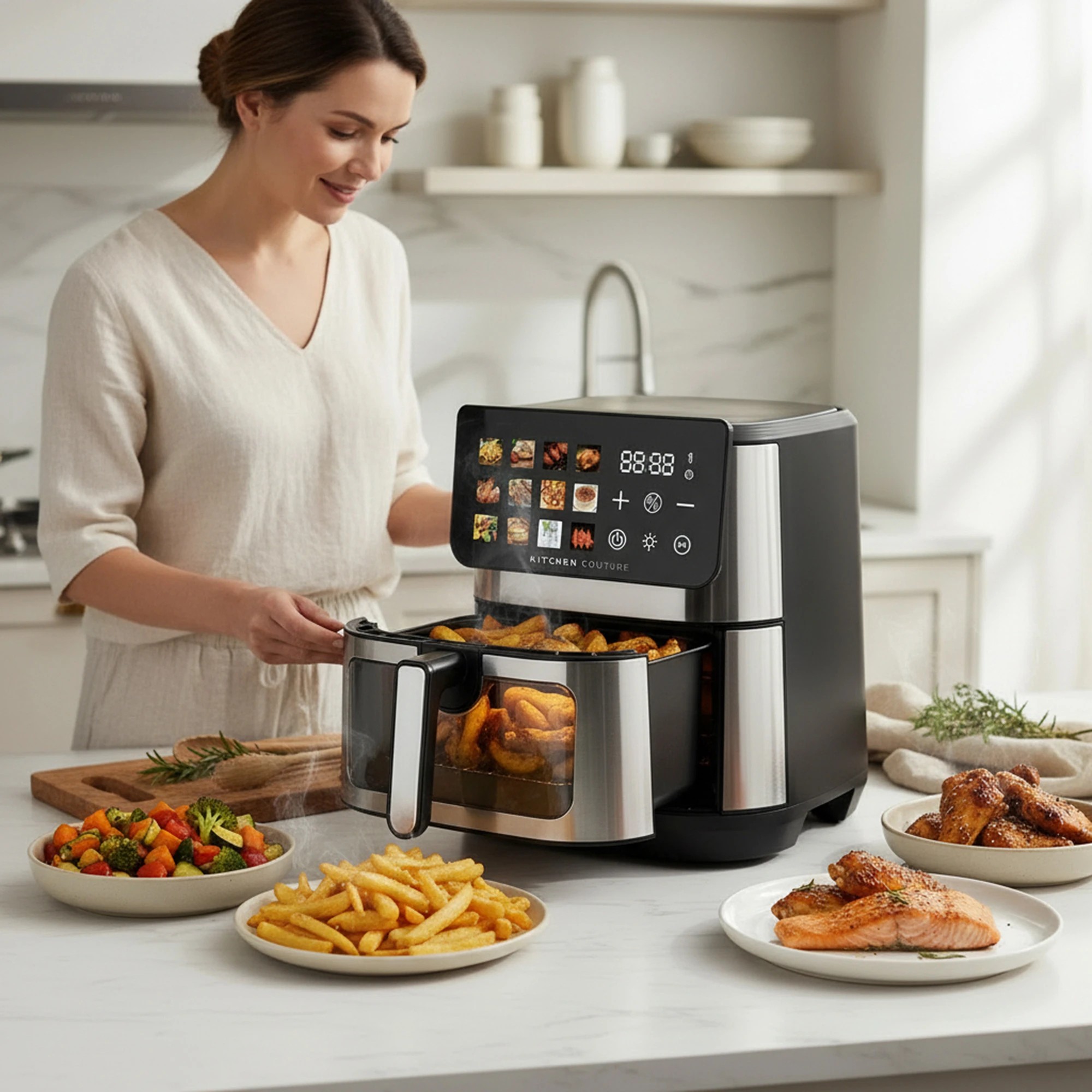 3 Kitchen Couture 8.5L Big Screen view Air Fryer - Grey, 3 of 7