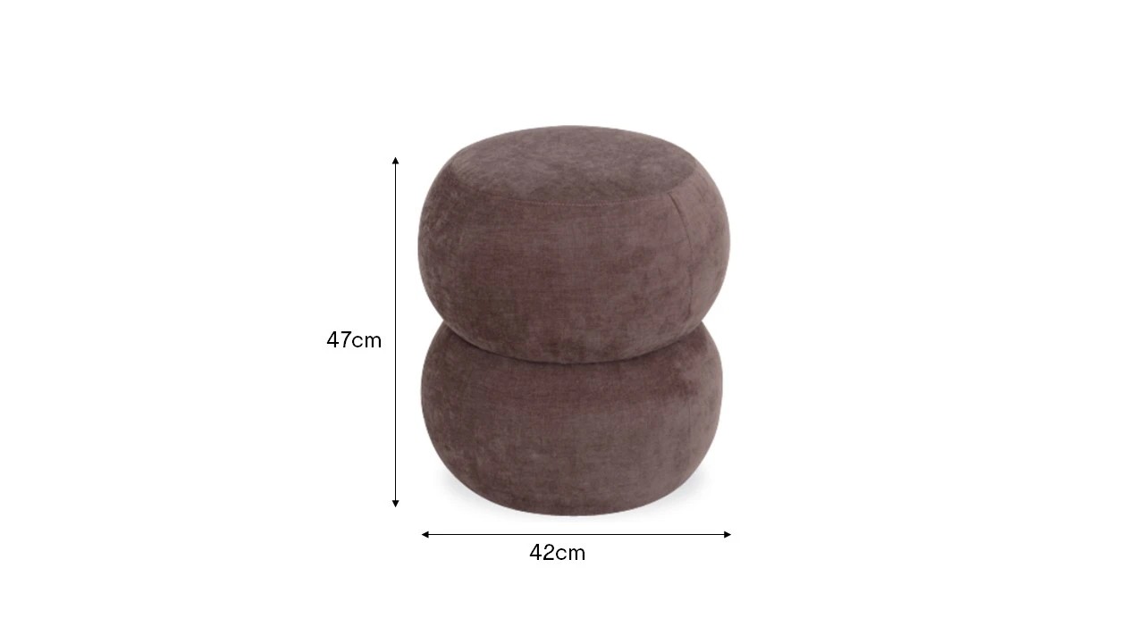 5 Curve Ottoman - Burgundy, 5 of 5